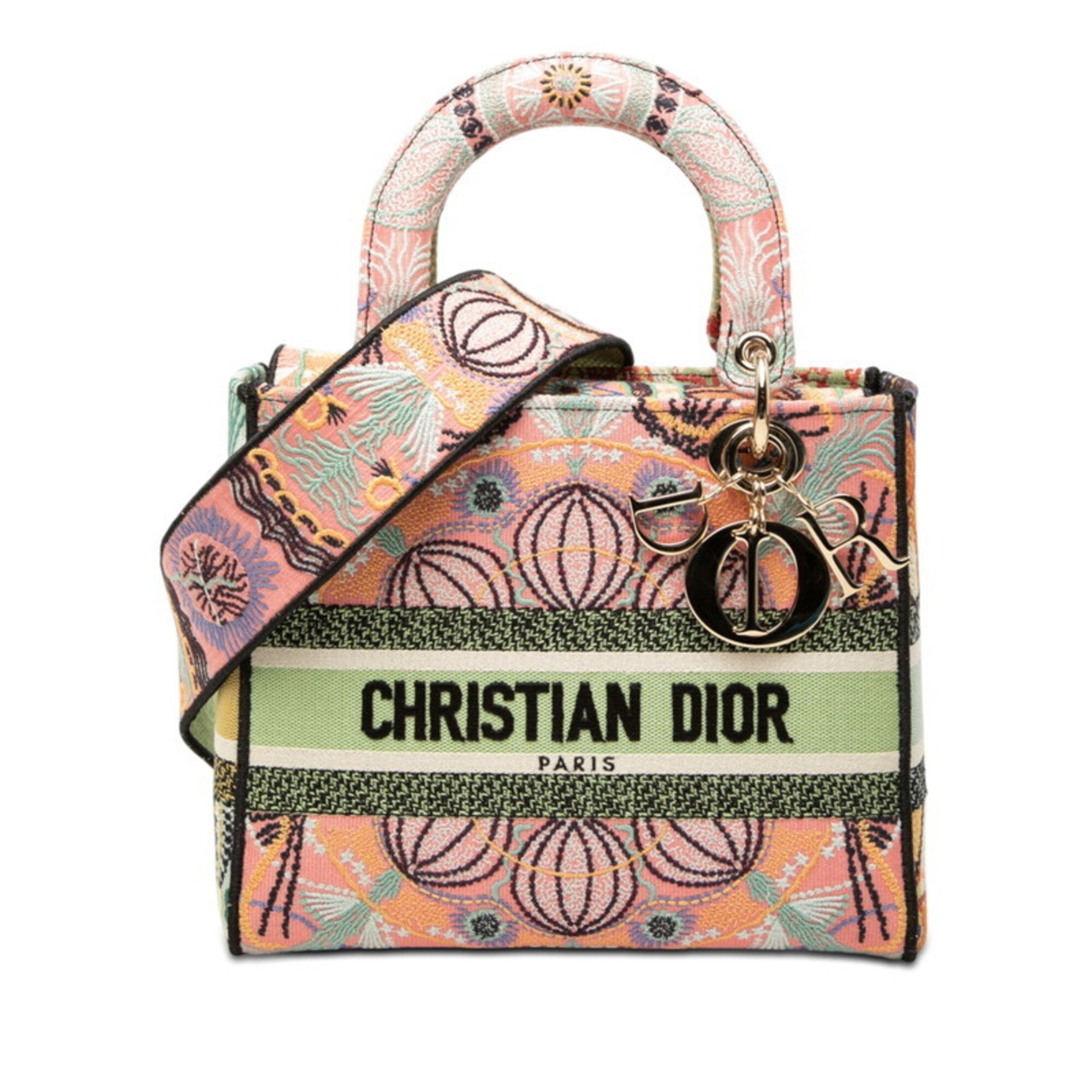 Christian Dior Multi-Color Canvas Handbag Shoulder Bag (Pre-Owned)