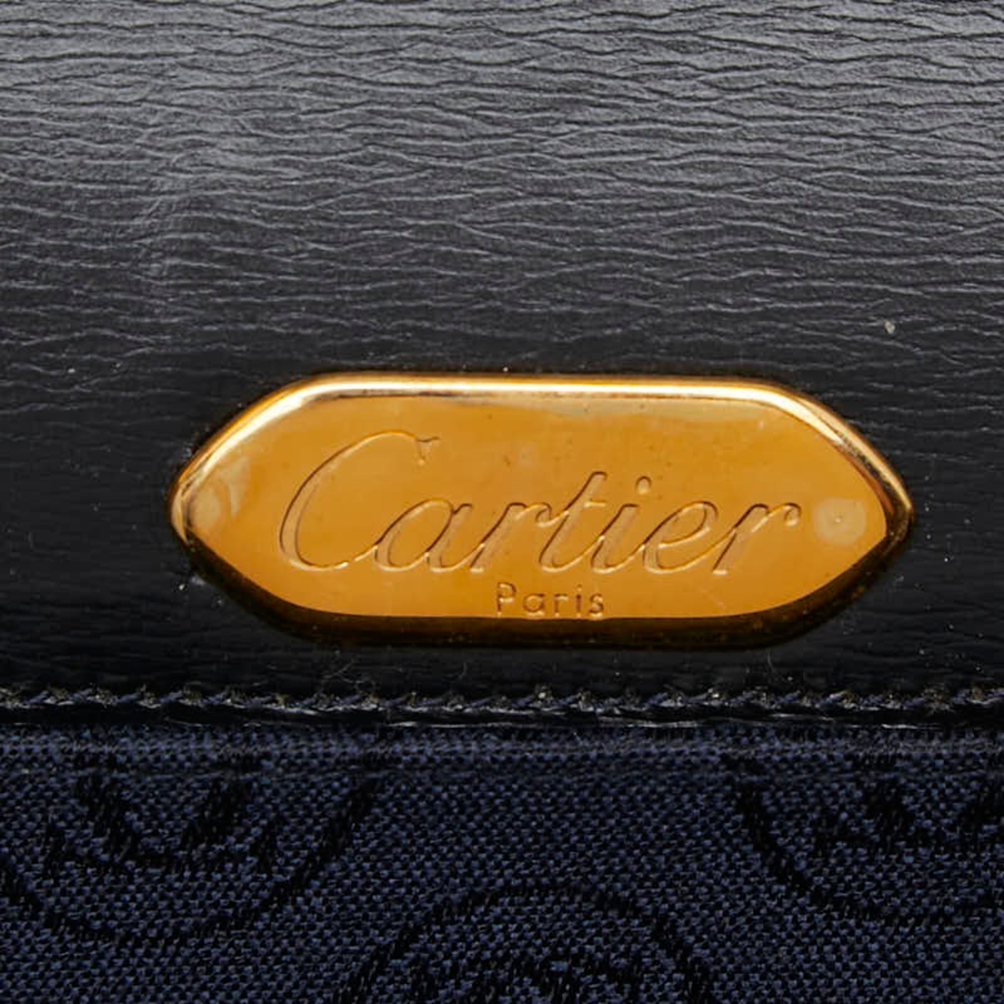 Cartier Black Leather Shoulder Bag (Pre-Owned)