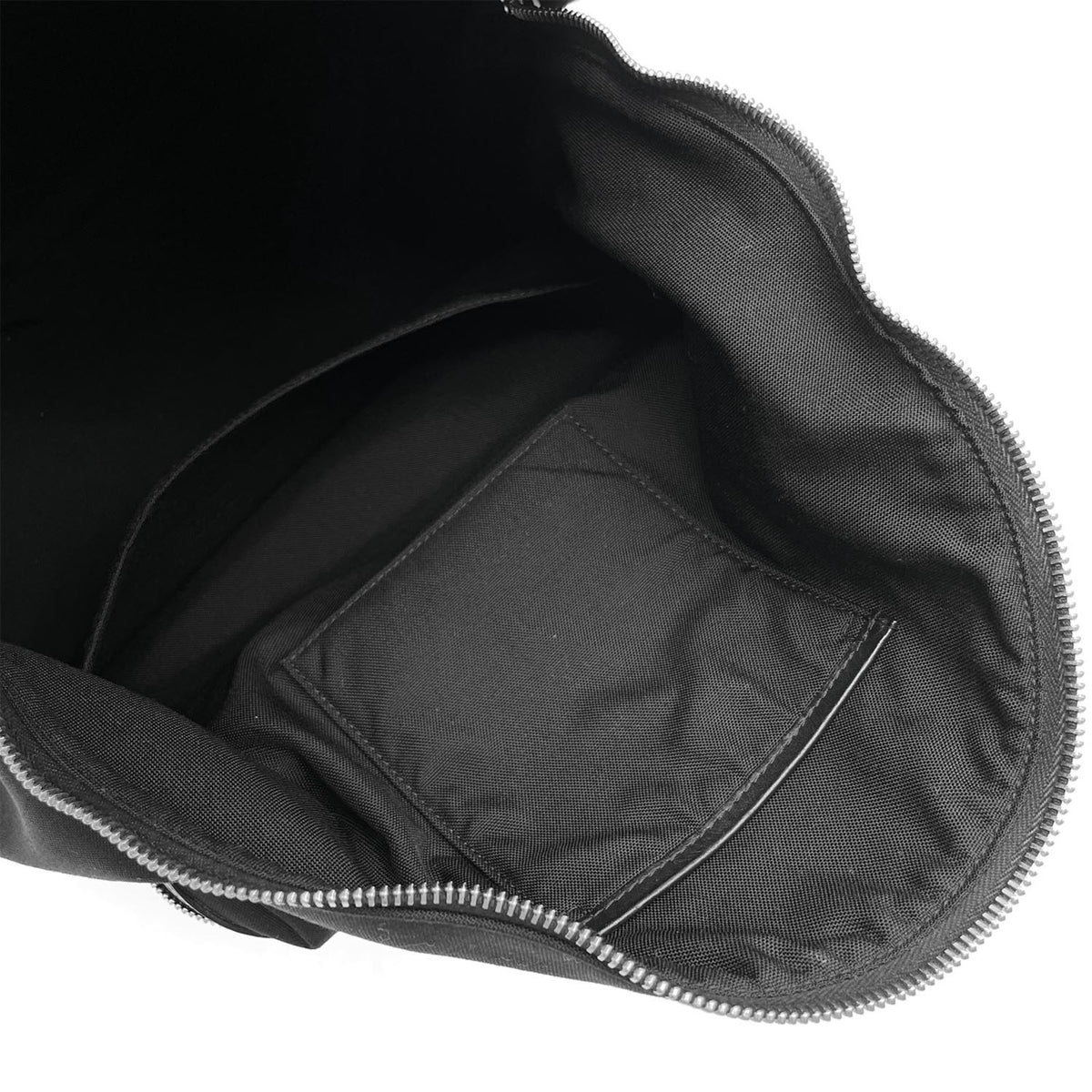 Yves Saint Laurent Black Canvas Leather Backpack (Pre-Owned)