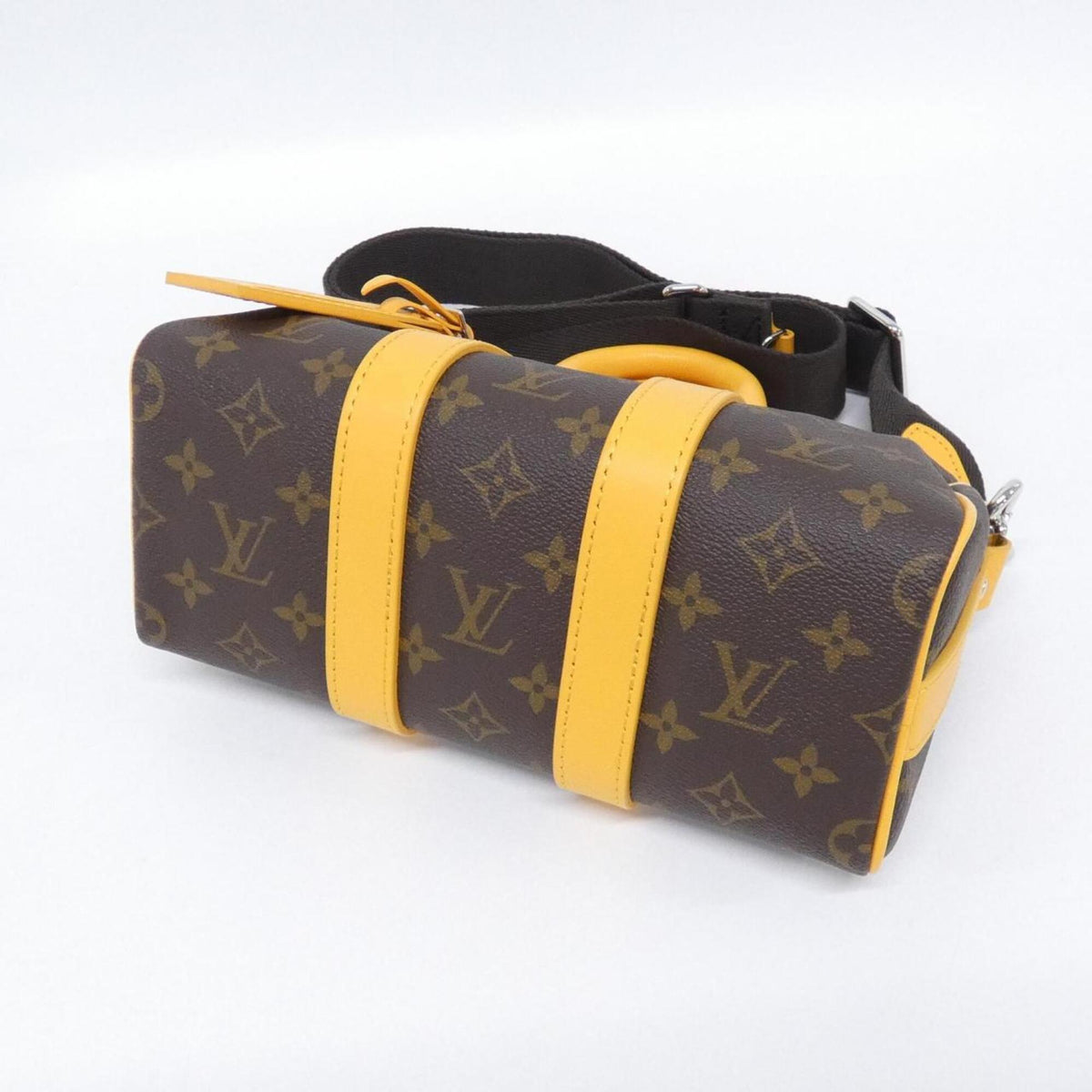 Louis Vuitton Marron Saffron Yellow Coated Canvas Boston Bag (Pre-Owned)