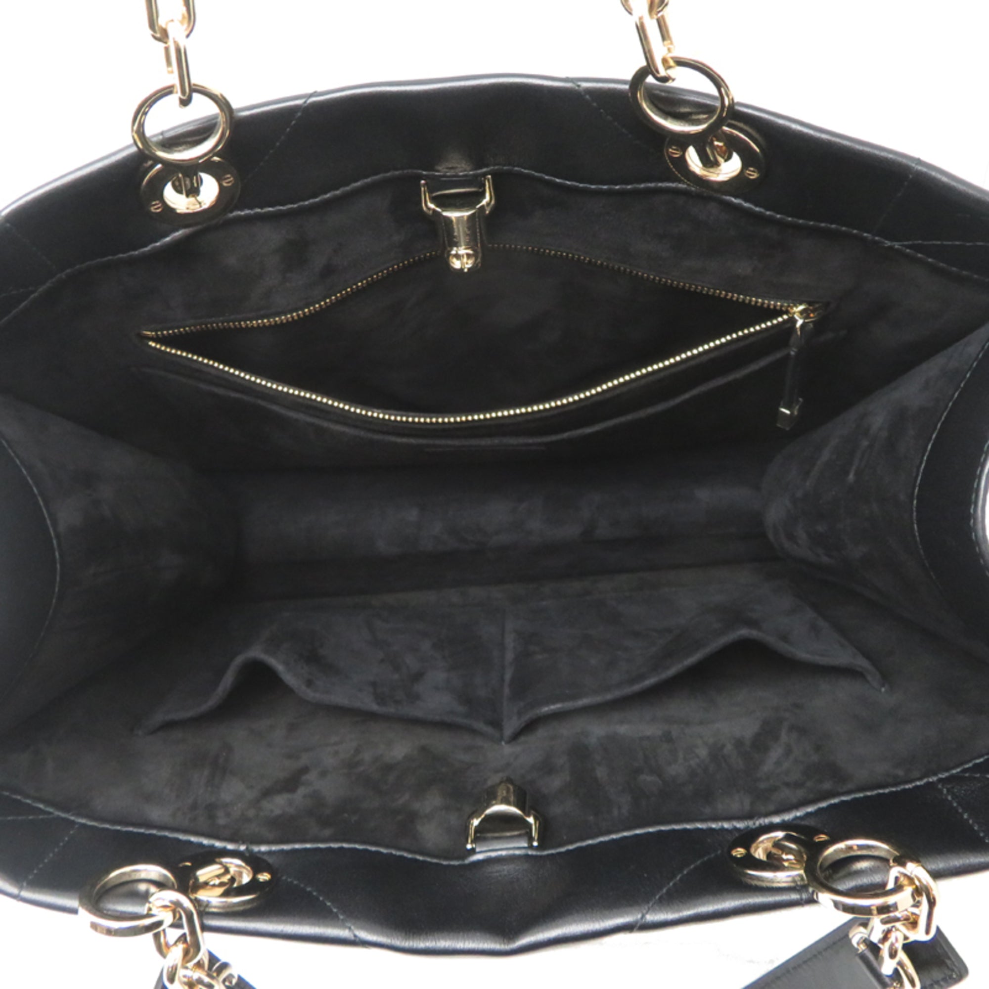 Christian Dior Black Leather Tote Bag (Pre-Owned)