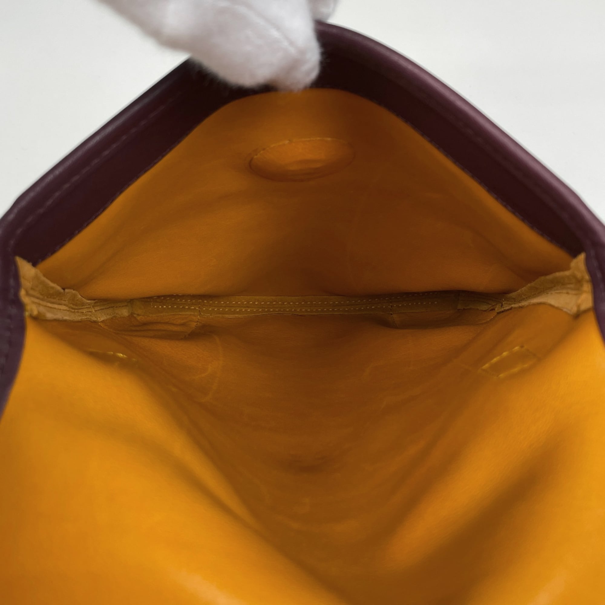 Loewe Bordeaux Yellow Suede Leather Shoulder Bag (Pre-Owned)