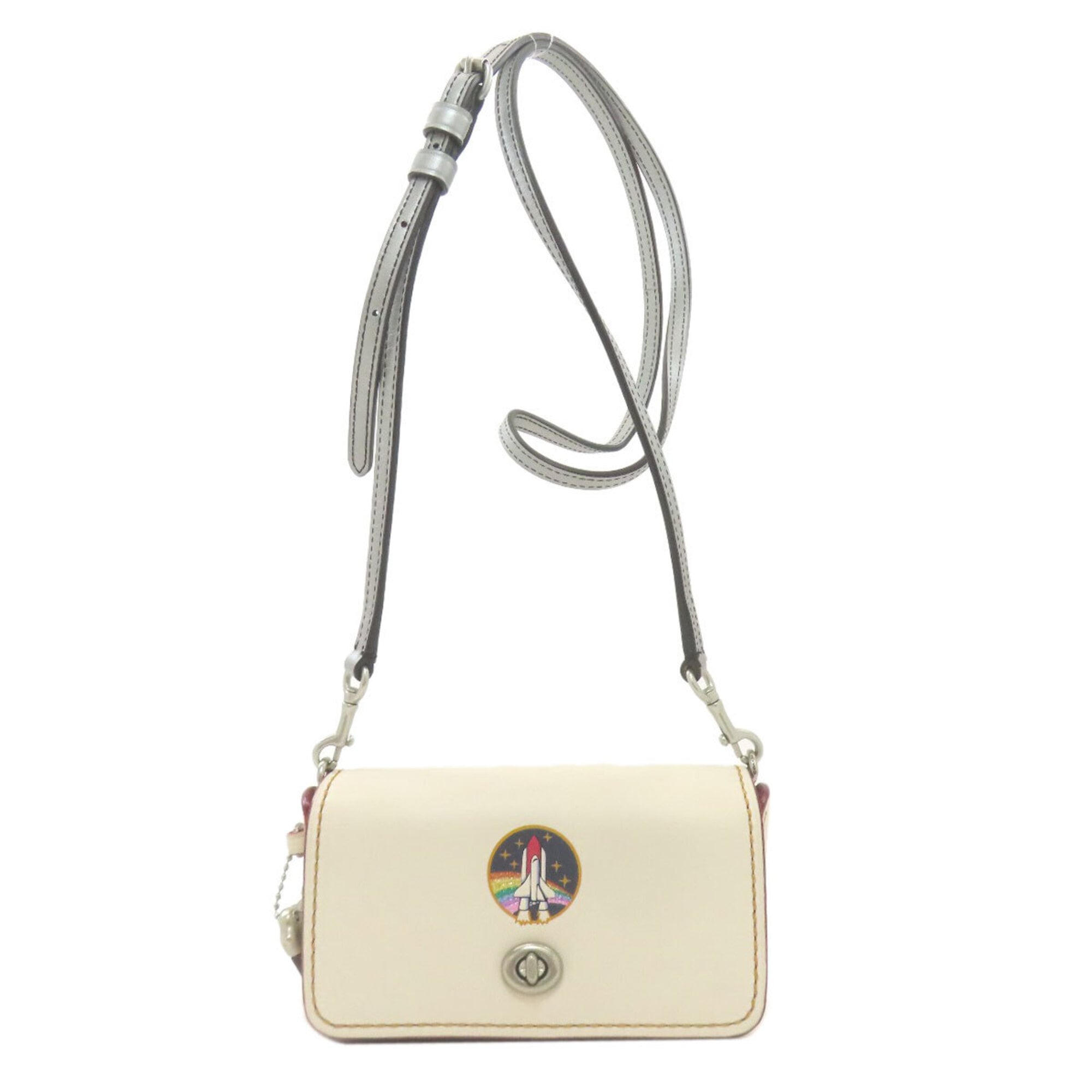 Coach White Leather Shoulder Bag (Pre-Owned)
