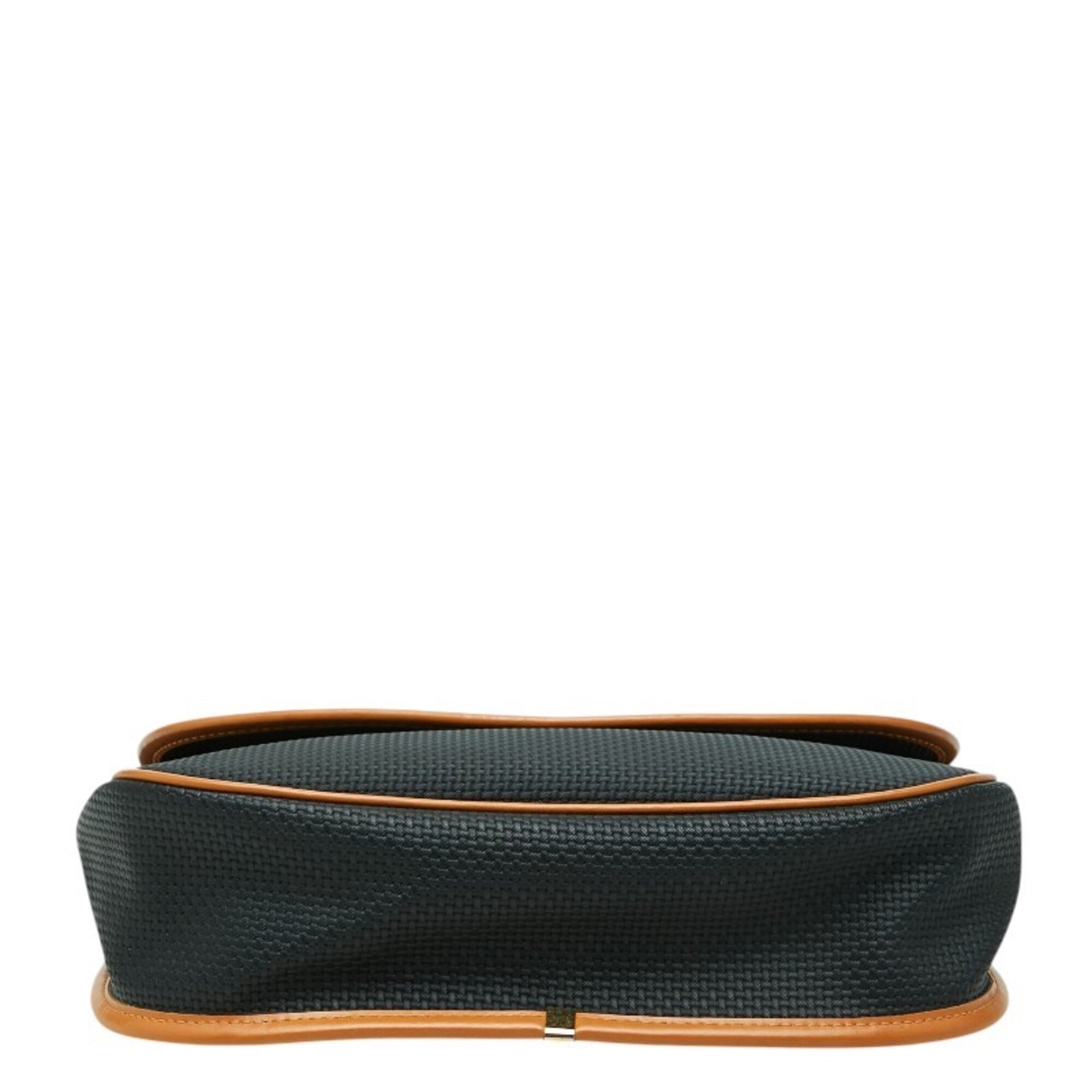 Saint Laurent Brown Navy Leather Shoulder Bag (Pre-Owned)
