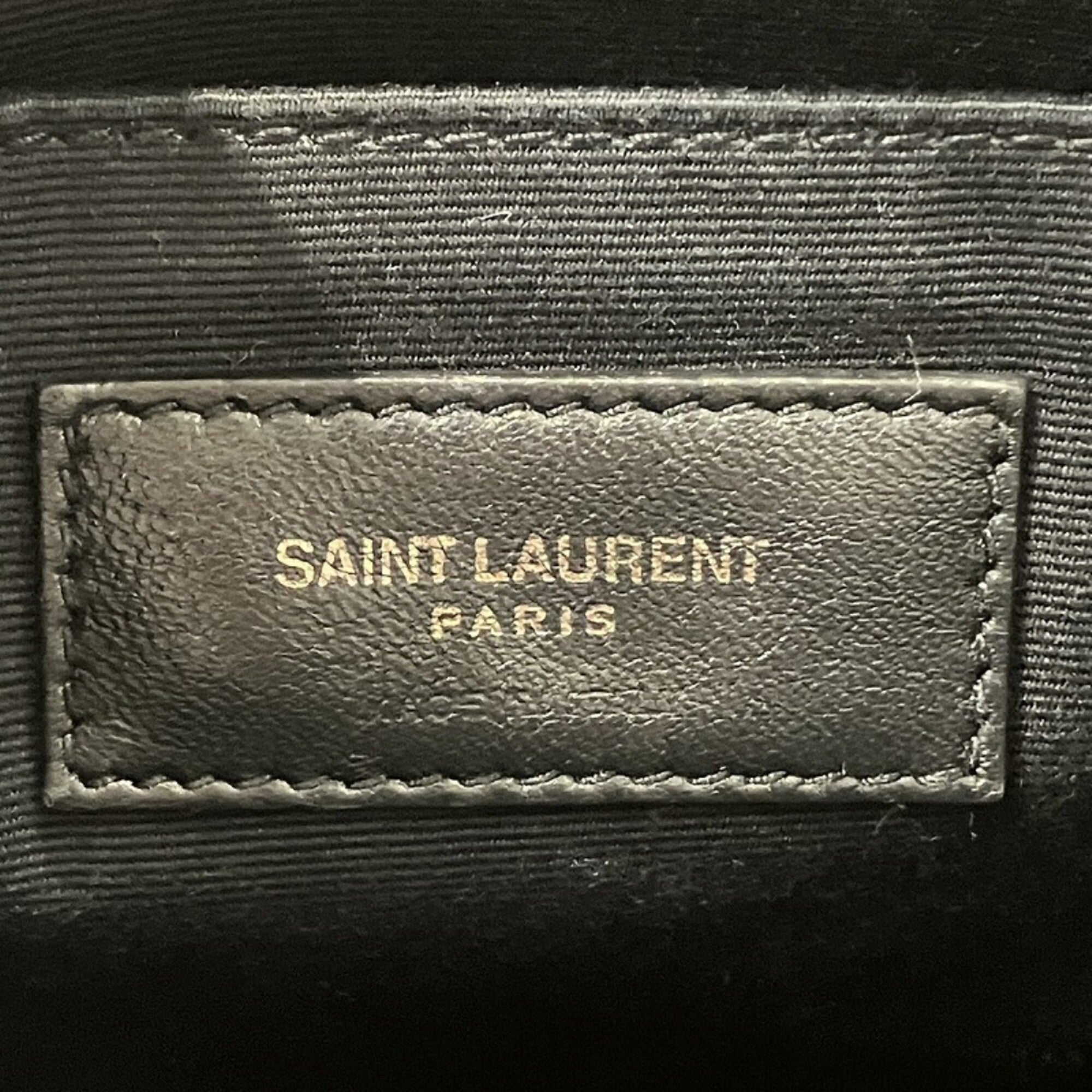 Yves Saint Laurent Black Canvas Leather Clutch Bag (Pre-Owned)