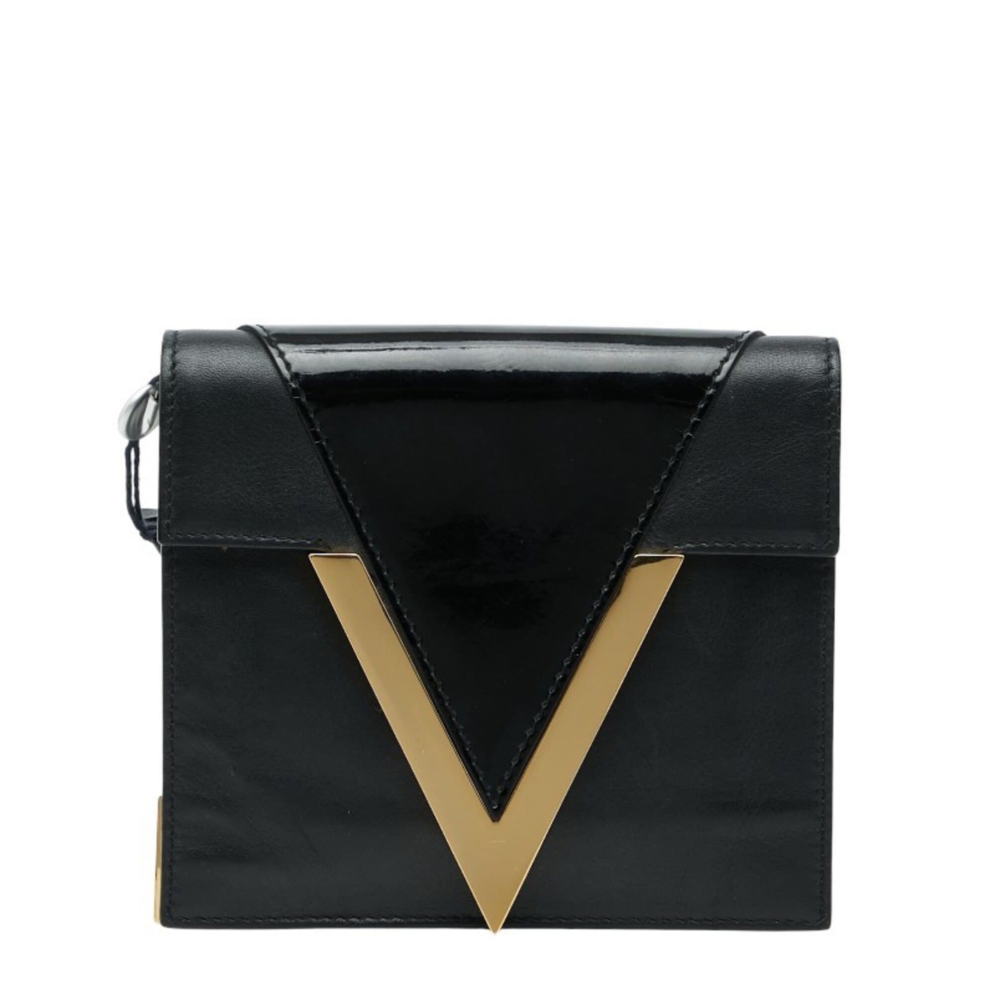 Versace Black Leather Clutch Bag (Pre-Owned)
