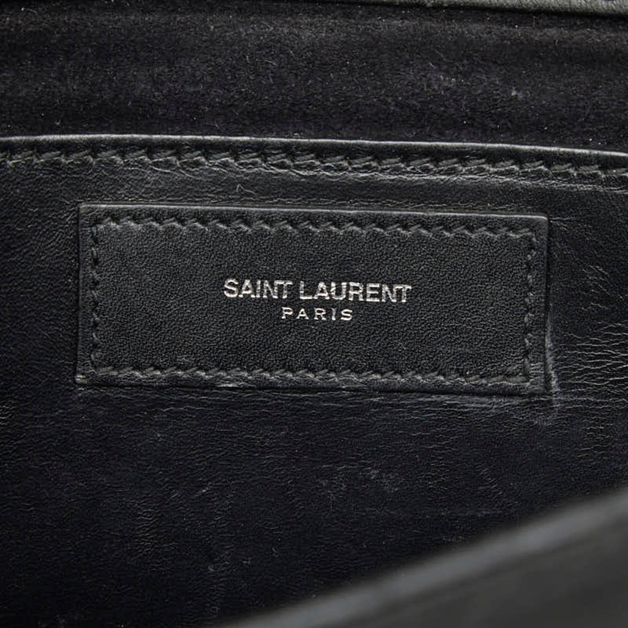 Saint Laurent Black Leather Shoulder Bag (Pre-Owned)