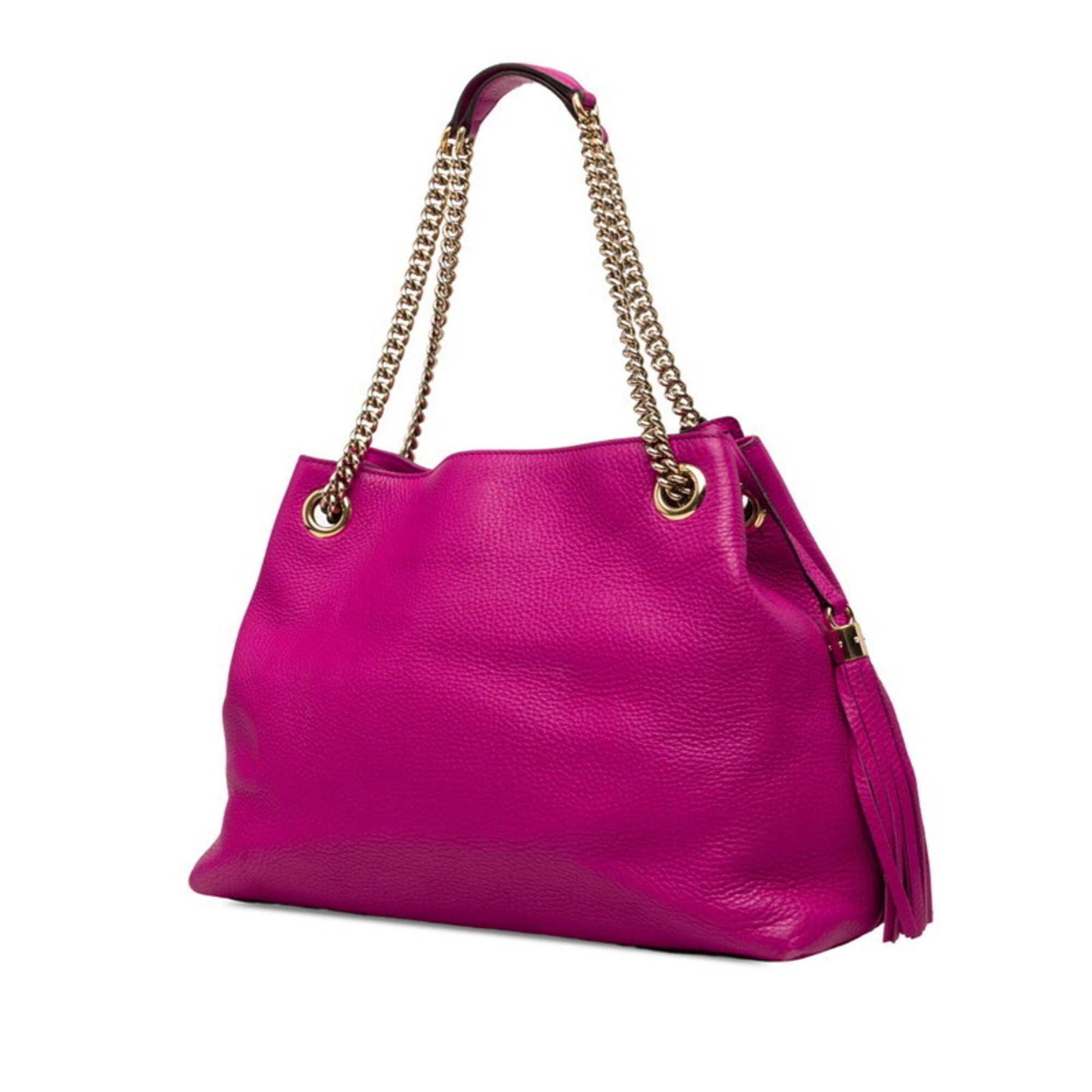 Gucci Pink Leather Shoulder Bag (Pre-Owned)