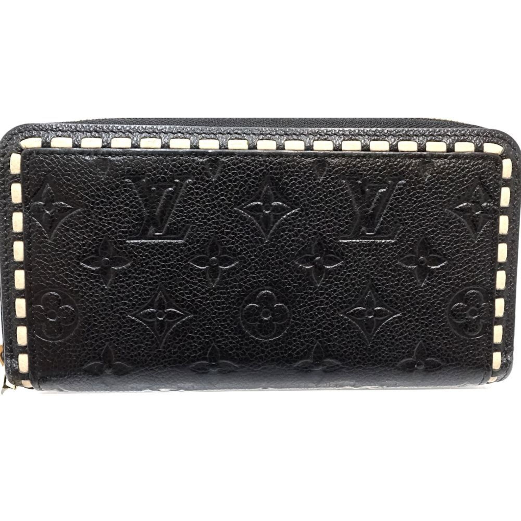 Louis Vuitton Monogram Empreinte Beige Noir Leather Long Wallet (Bi-Fold) (Pre-Owned)