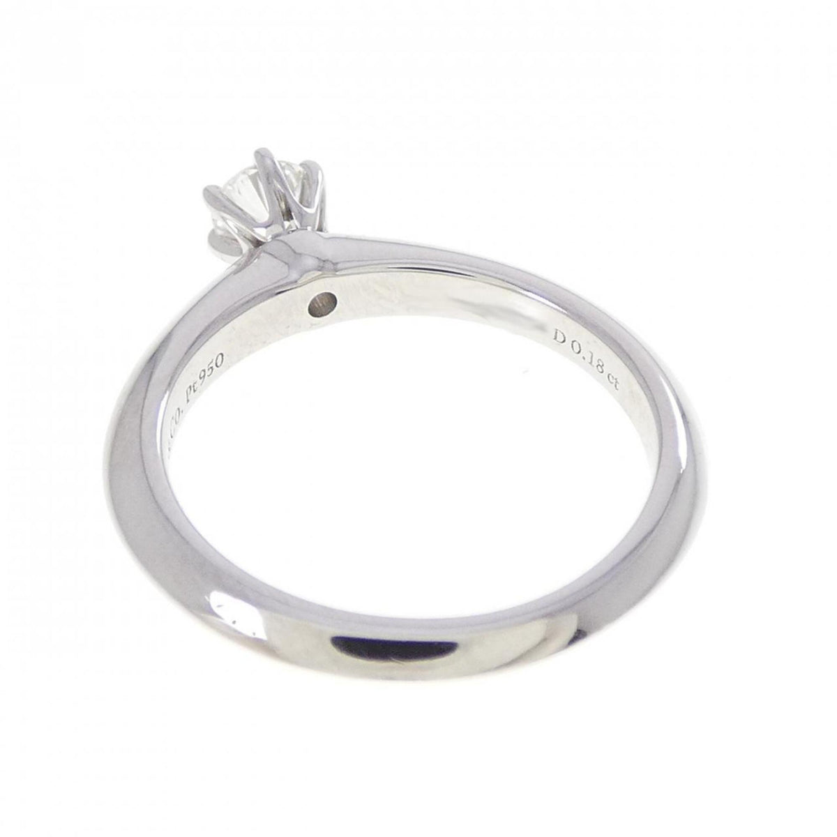 Tiffany Platinum Platinum 950 Band Ring (Pre-Owned)