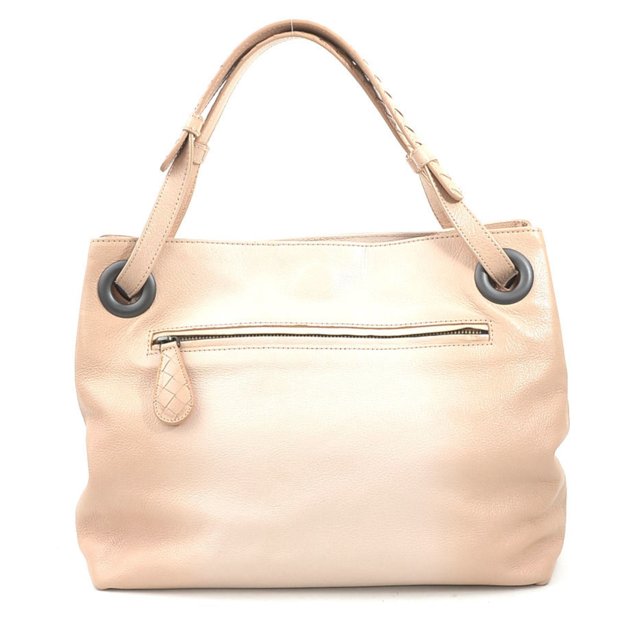 Bottega Veneta Pink Beige Leather Handbag (Pre-Owned)