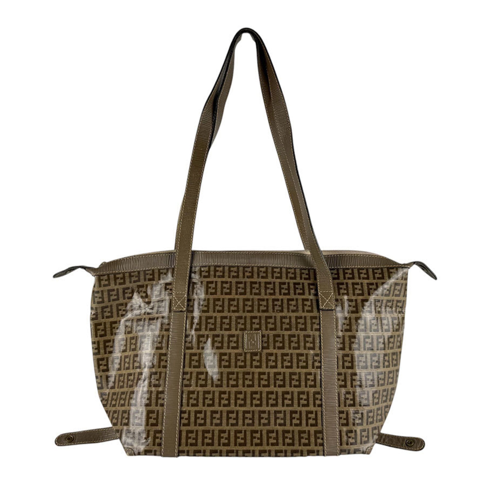 Fendi Brown Pvc Leather Shoulder Bag (Pre-Owned)