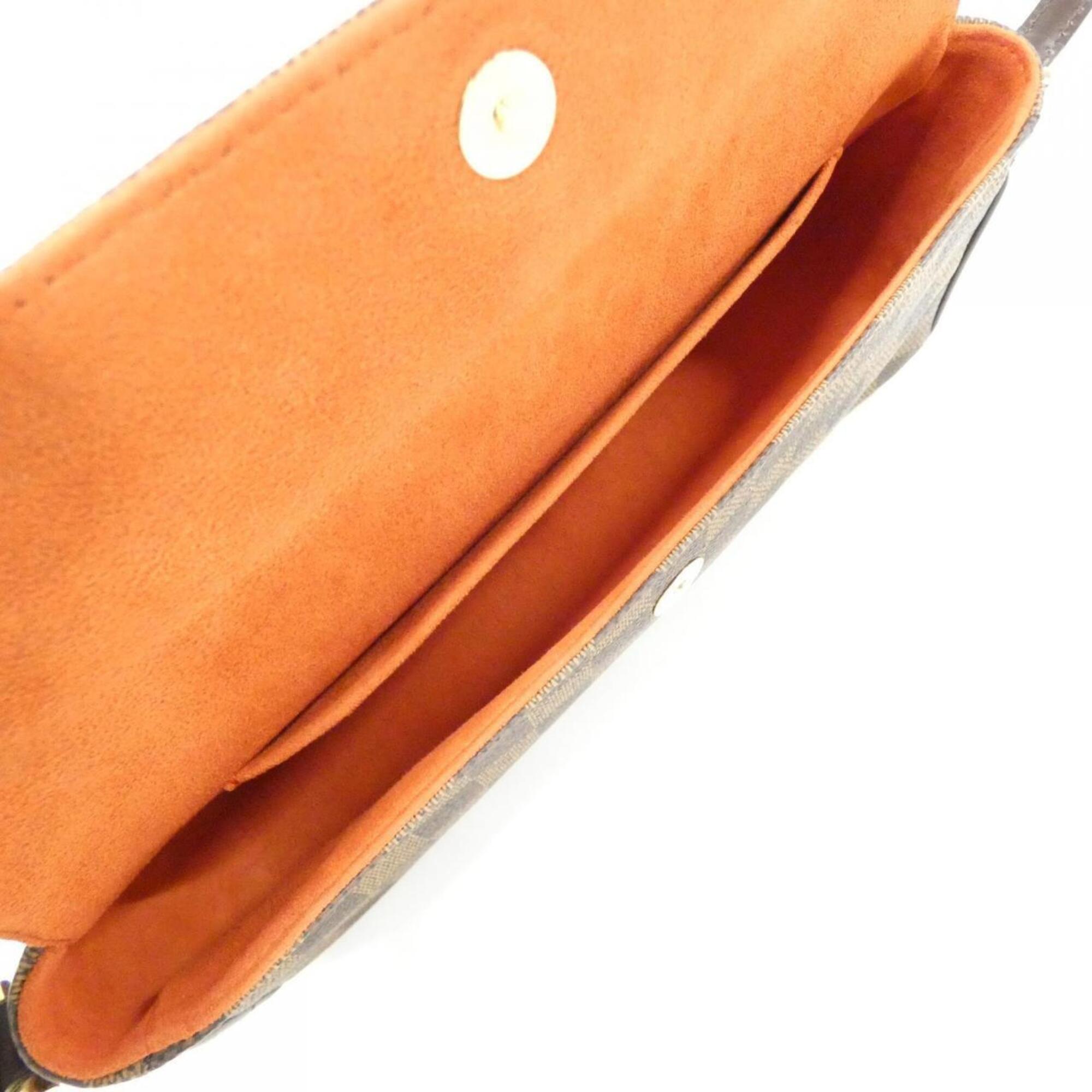 Louis Vuitton Brown Coated Canvas Shoulder Bag (Pre-Owned)