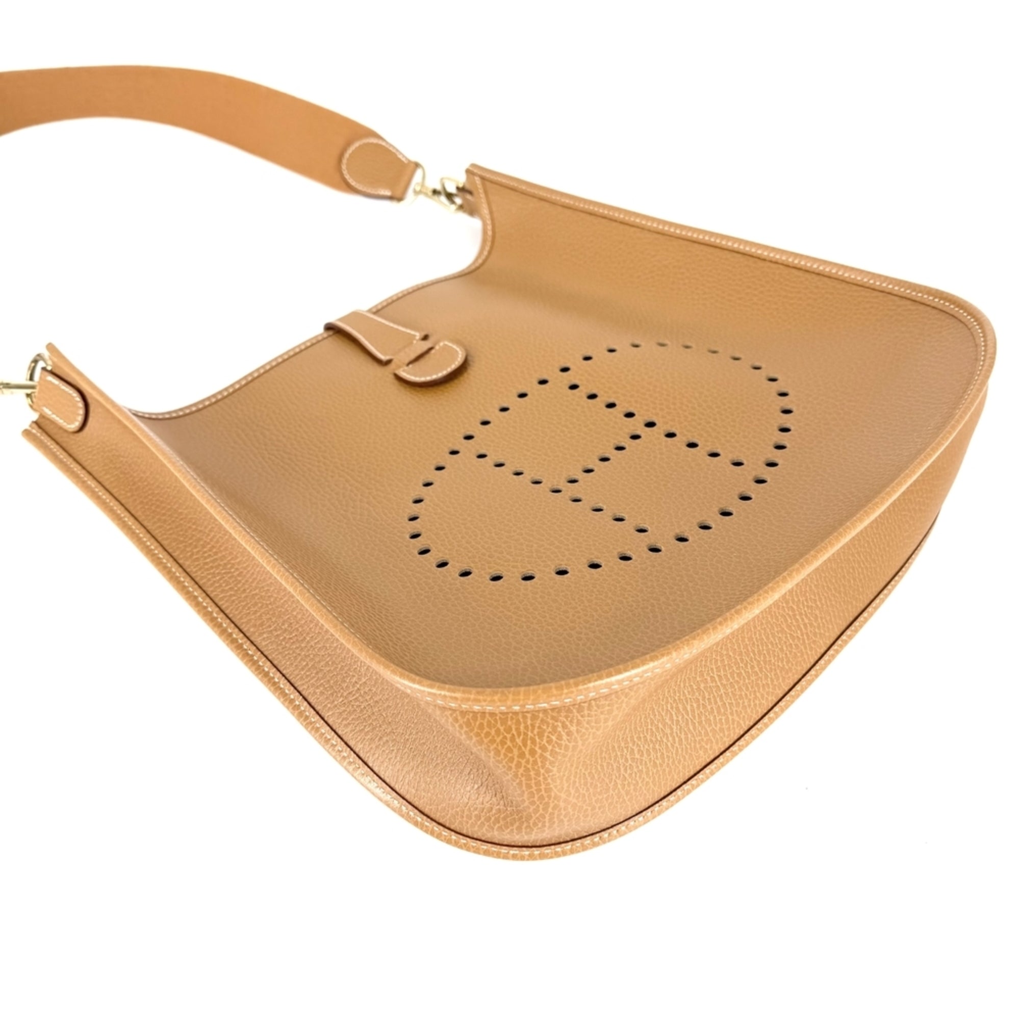 Hermes Evelyne Brown Leather Shoulder Bag (Pre-Owned)