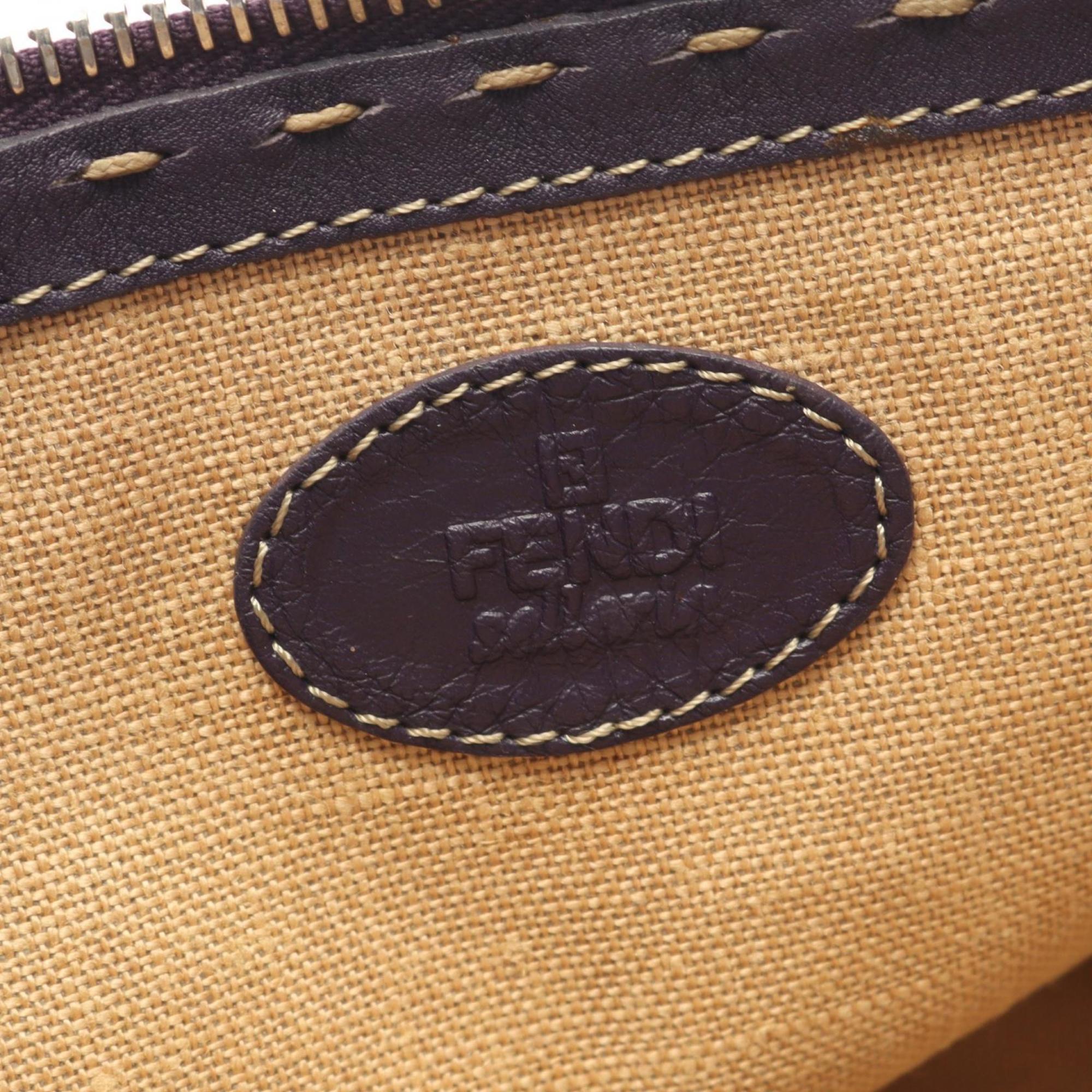 Fendi Purple Leather Pouch (Pre-Owned)