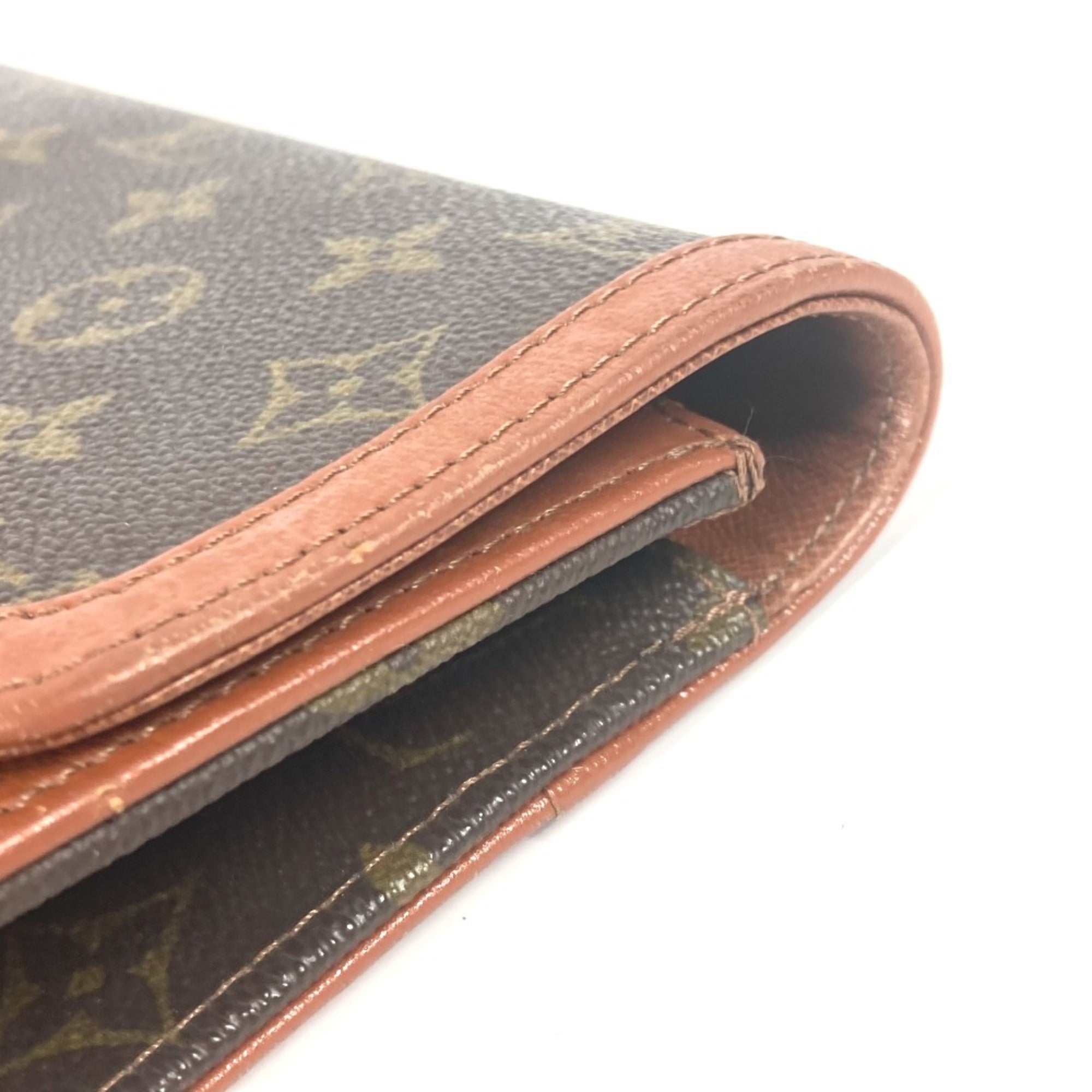 Louis Vuitton Brown Monogram Monogram Clutch Bag Pochette Pouch (Pre-Owned)
