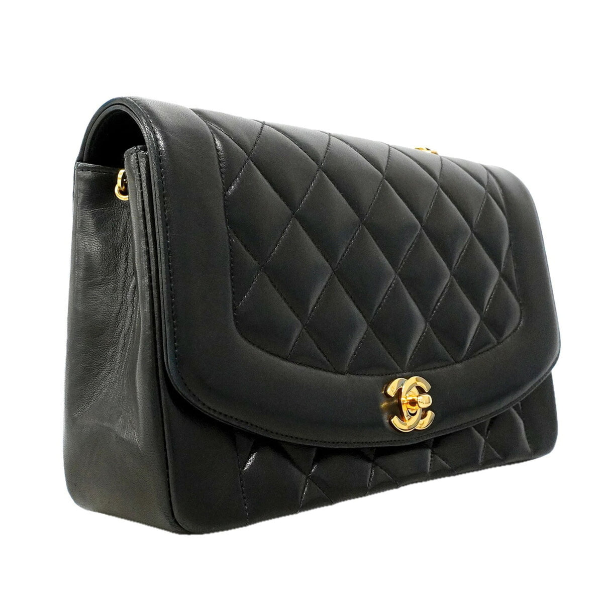 Chanel Black Leather Shoulder Bag (Pre-Owned)