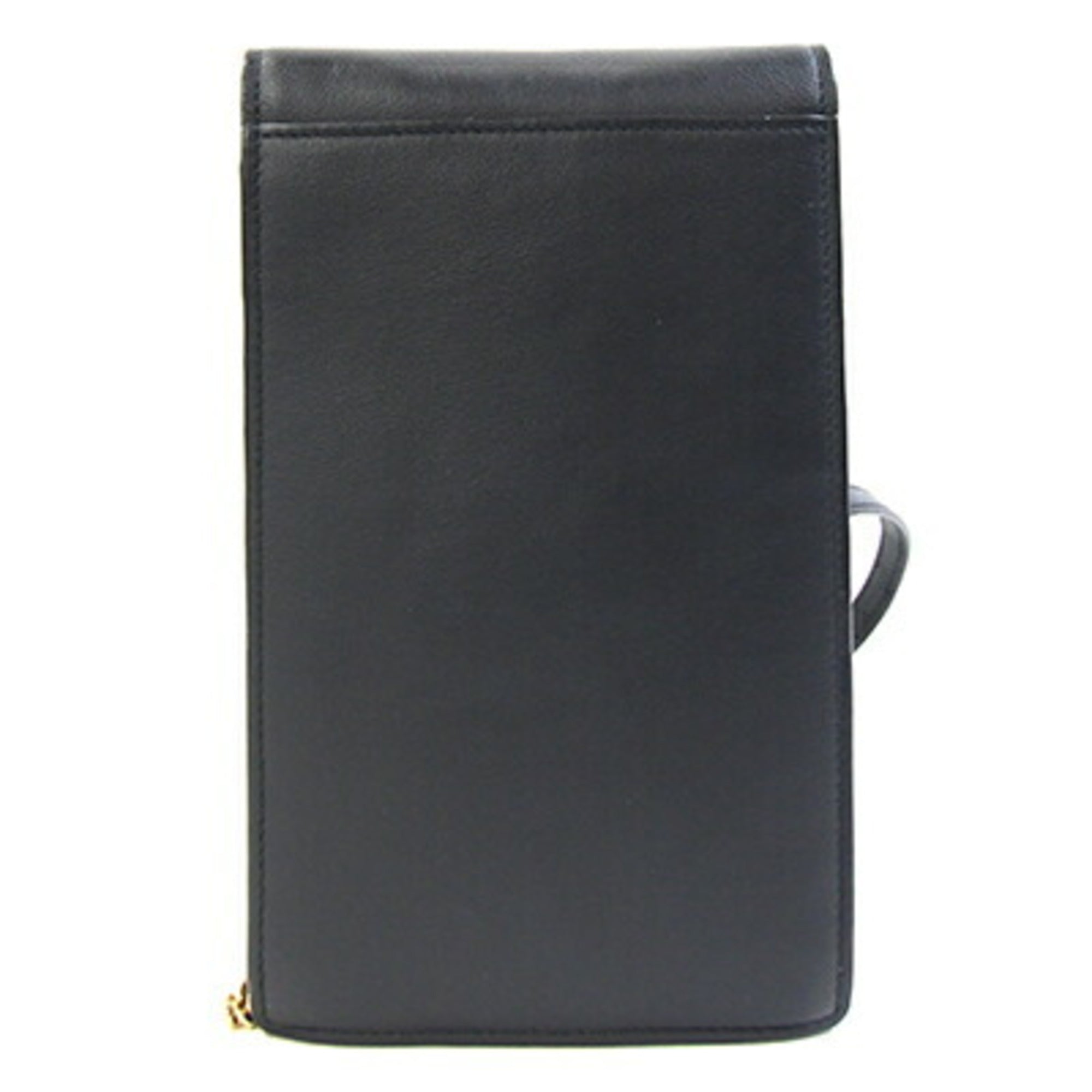 Fendi Black Leather Pochette Shoulder Bag (Pre-Owned)