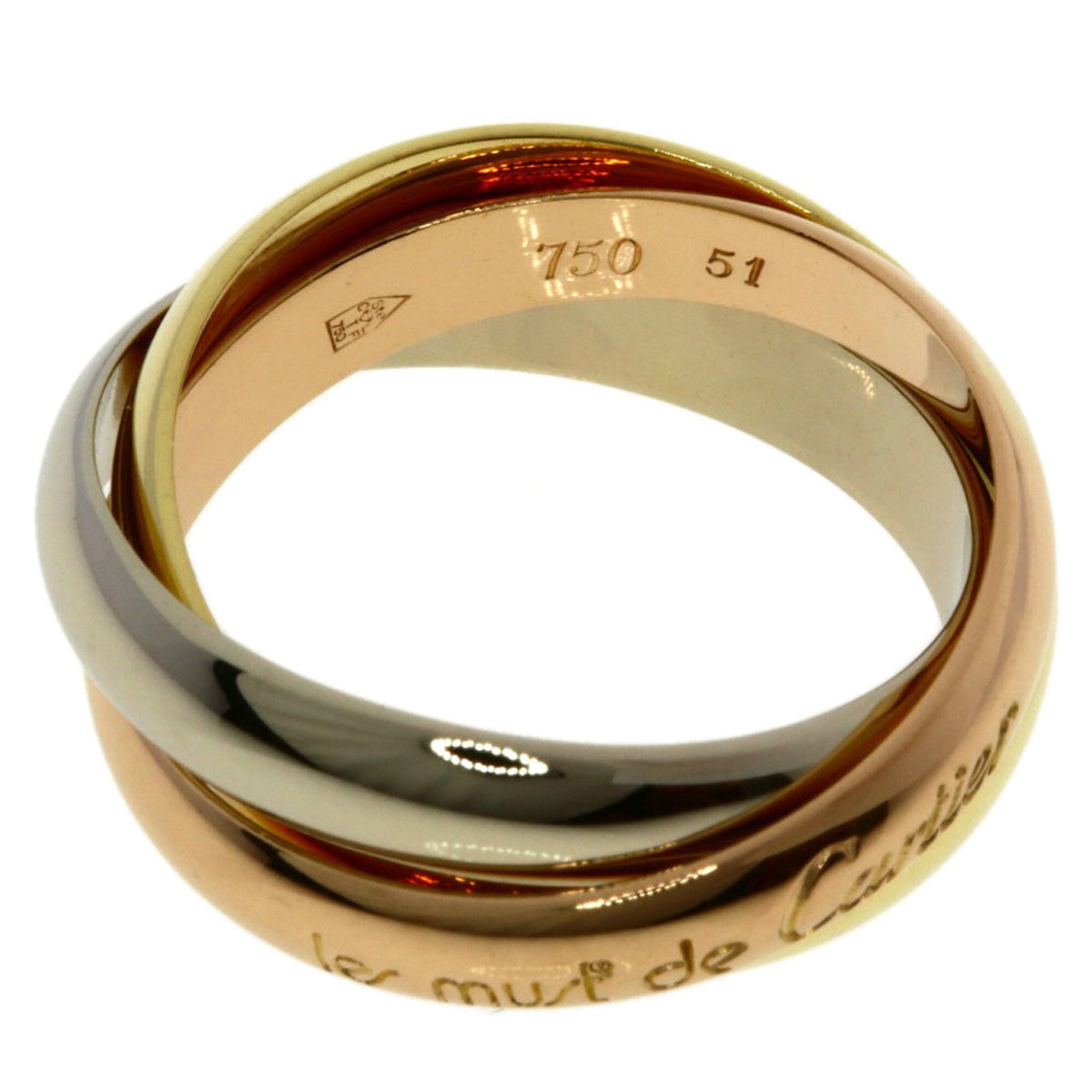Cartier Trinity Yellow Gold (18K) Pink Gold (18K) White Gold (18K) Band Ring (Pre-Owned)