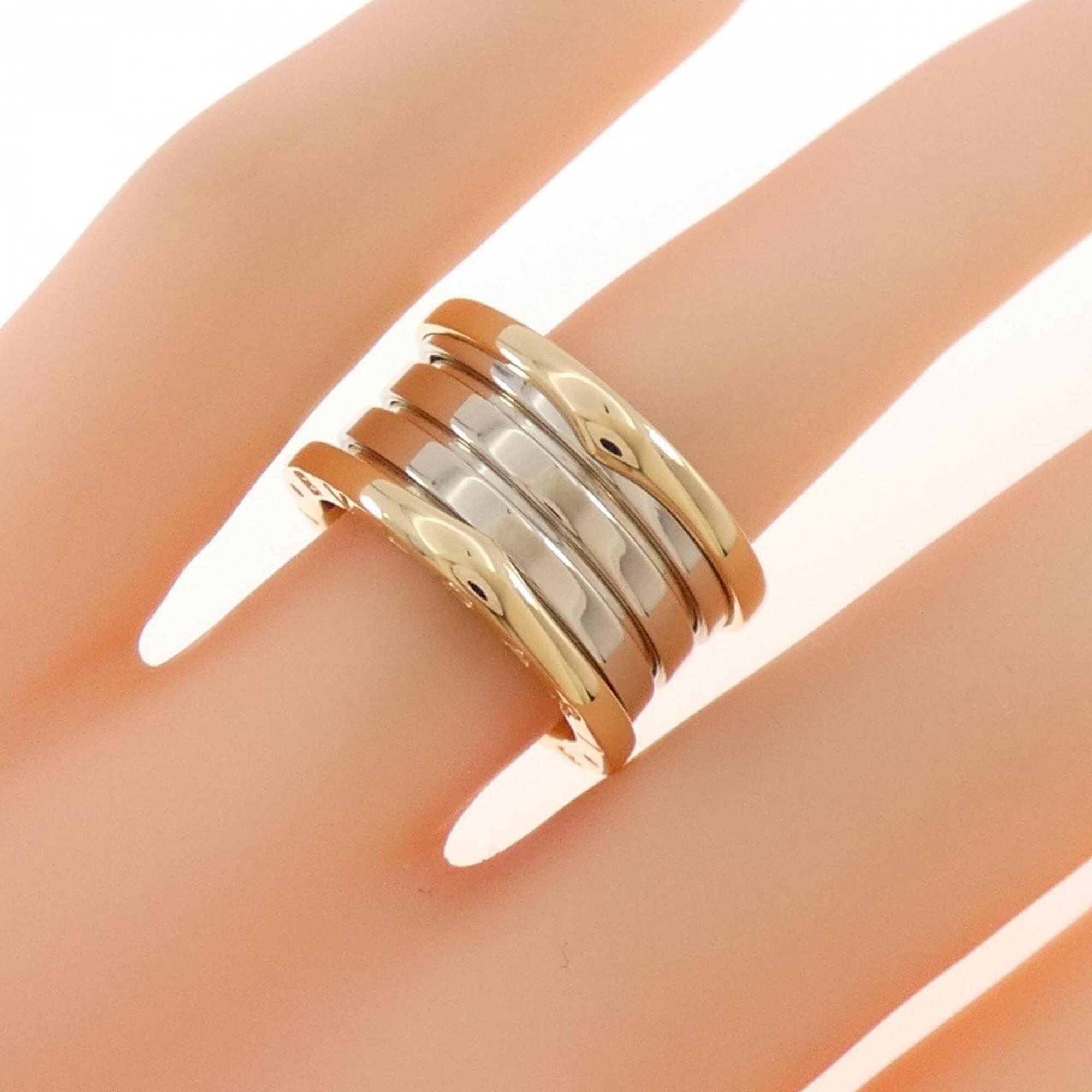 Bvlgari Yellow Gold (18K) White Gold (18K) Band Ring (Pre-Owned)