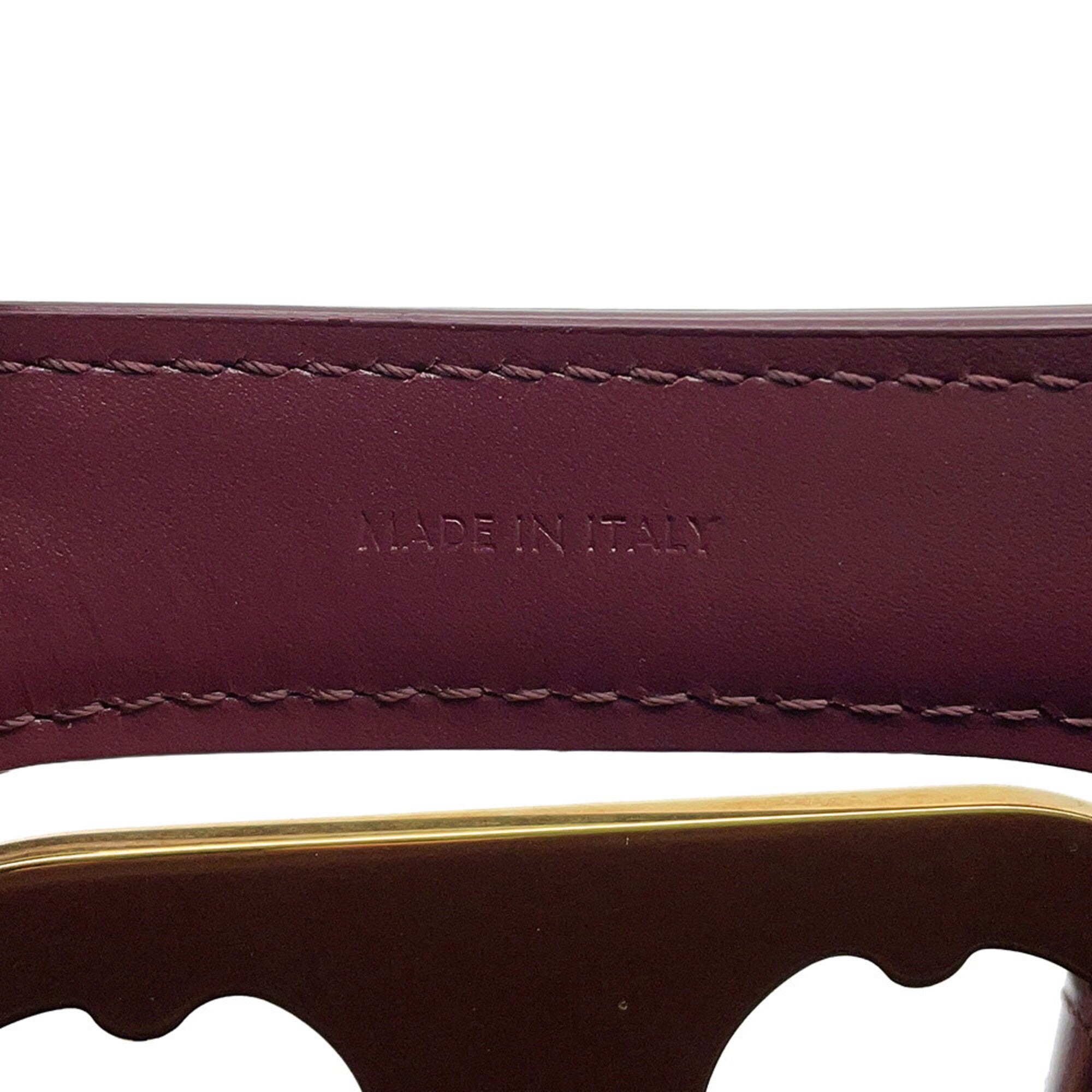 Celine Bordeaux Leather Handbag Shoulder Bag (Pre-Owned)