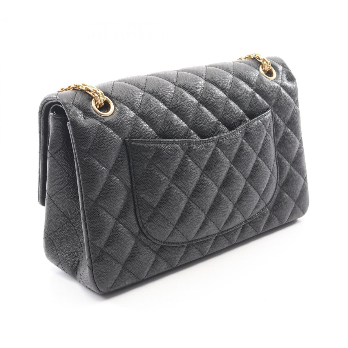 Chanel Black Grained Calfskin Handbag Shoulder Bag (Pre-Owned)