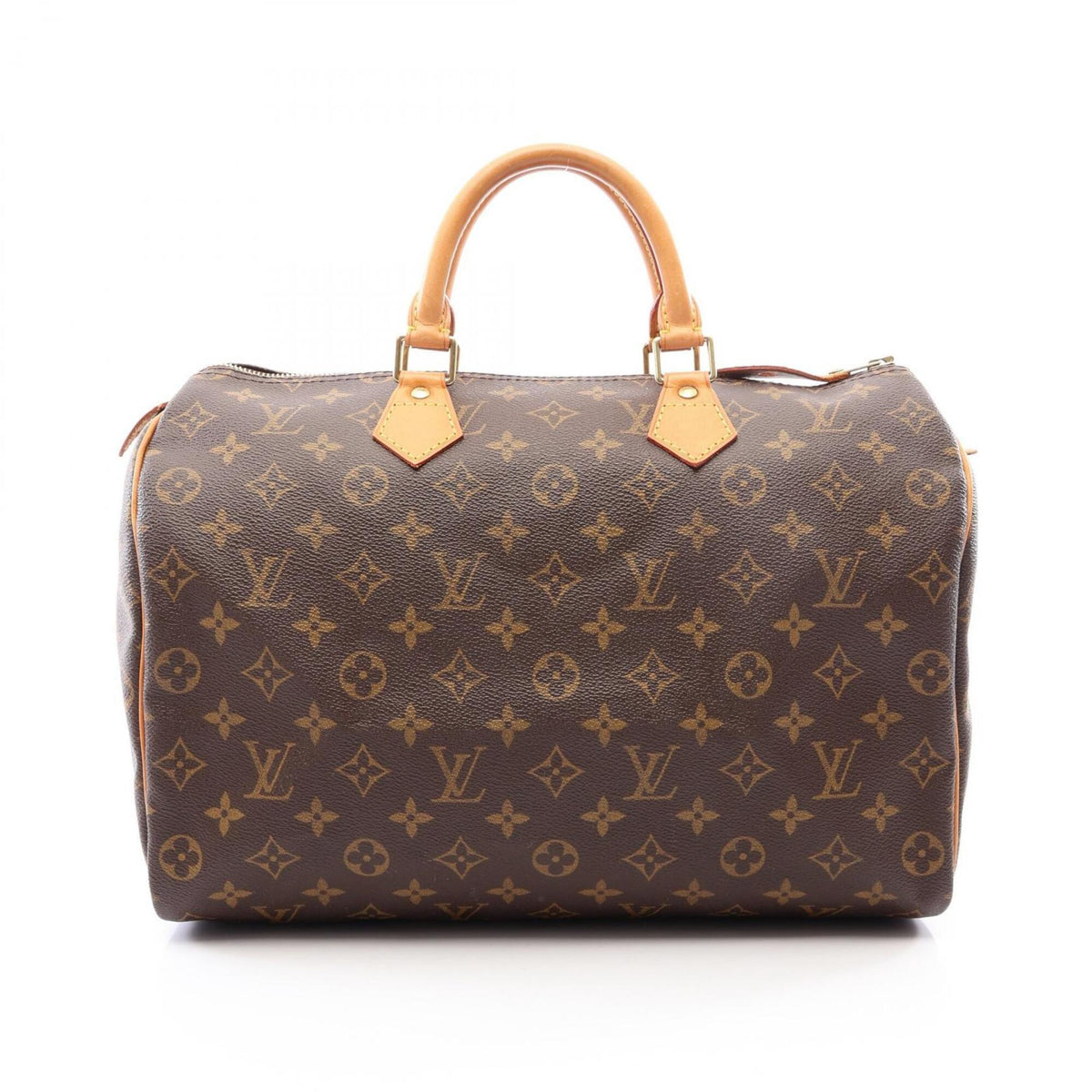 Louis Vuitton Brown Monogram Coated Canvas Leather Handbag (Pre-Owned)