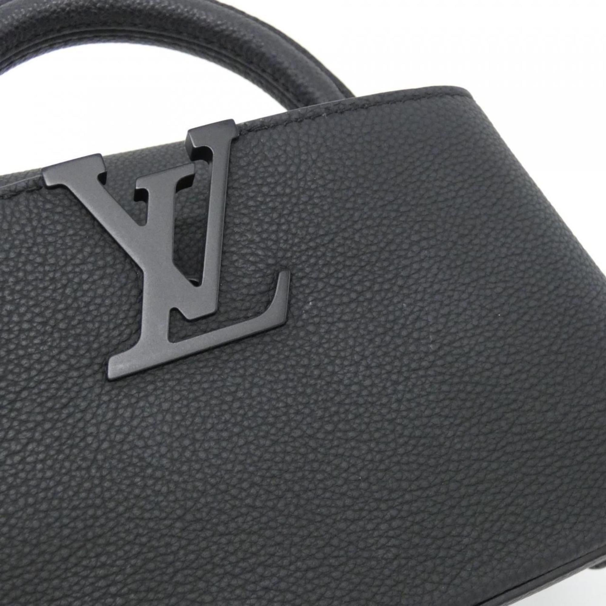 Louis Vuitton Black Leather Handbag (Pre-Owned)