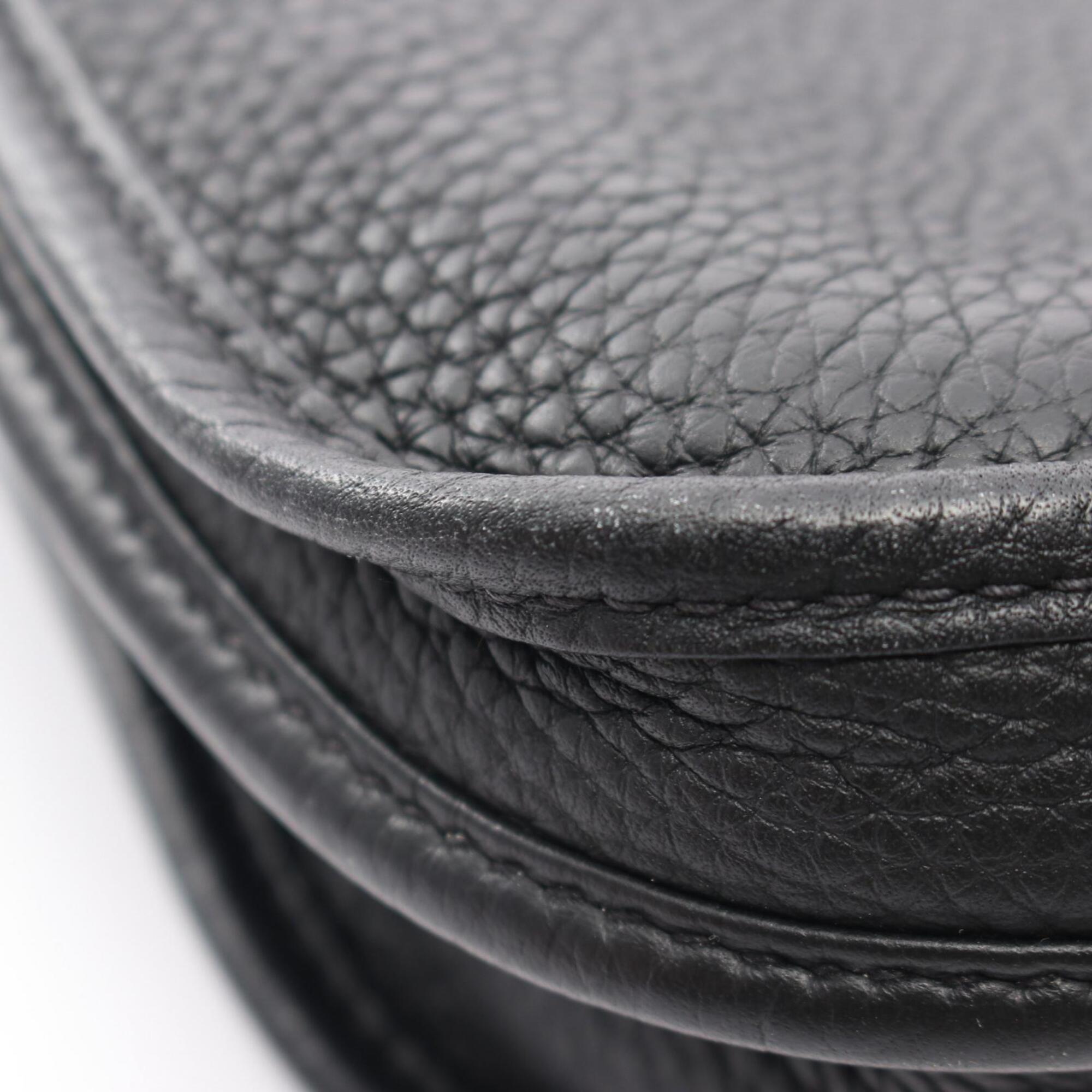 Hermes Black Taurillon Clemence Leather Leather Handbag Shoulder Bag (Pre-Owned)