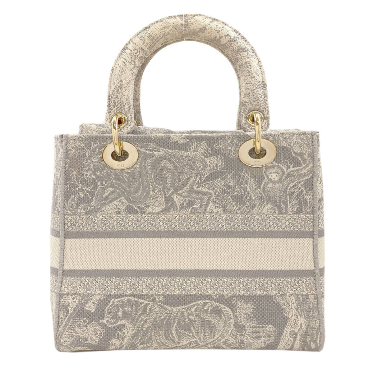 Christian Dior Gray Canvas Handbag (Pre-Owned)