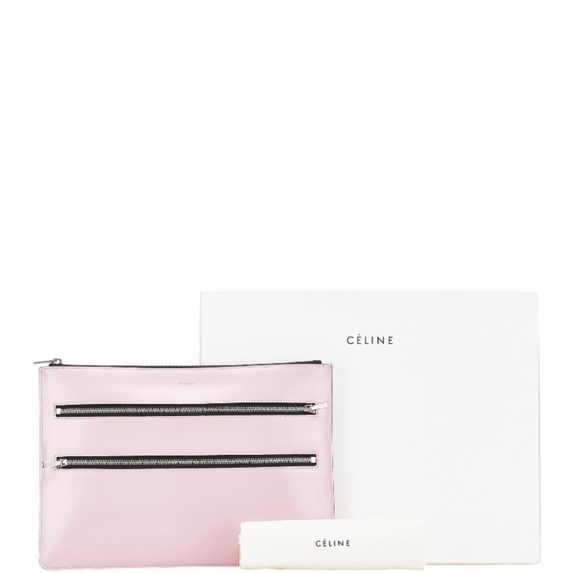 Celine Pink Leather Clutch Bag (Pre-Owned)