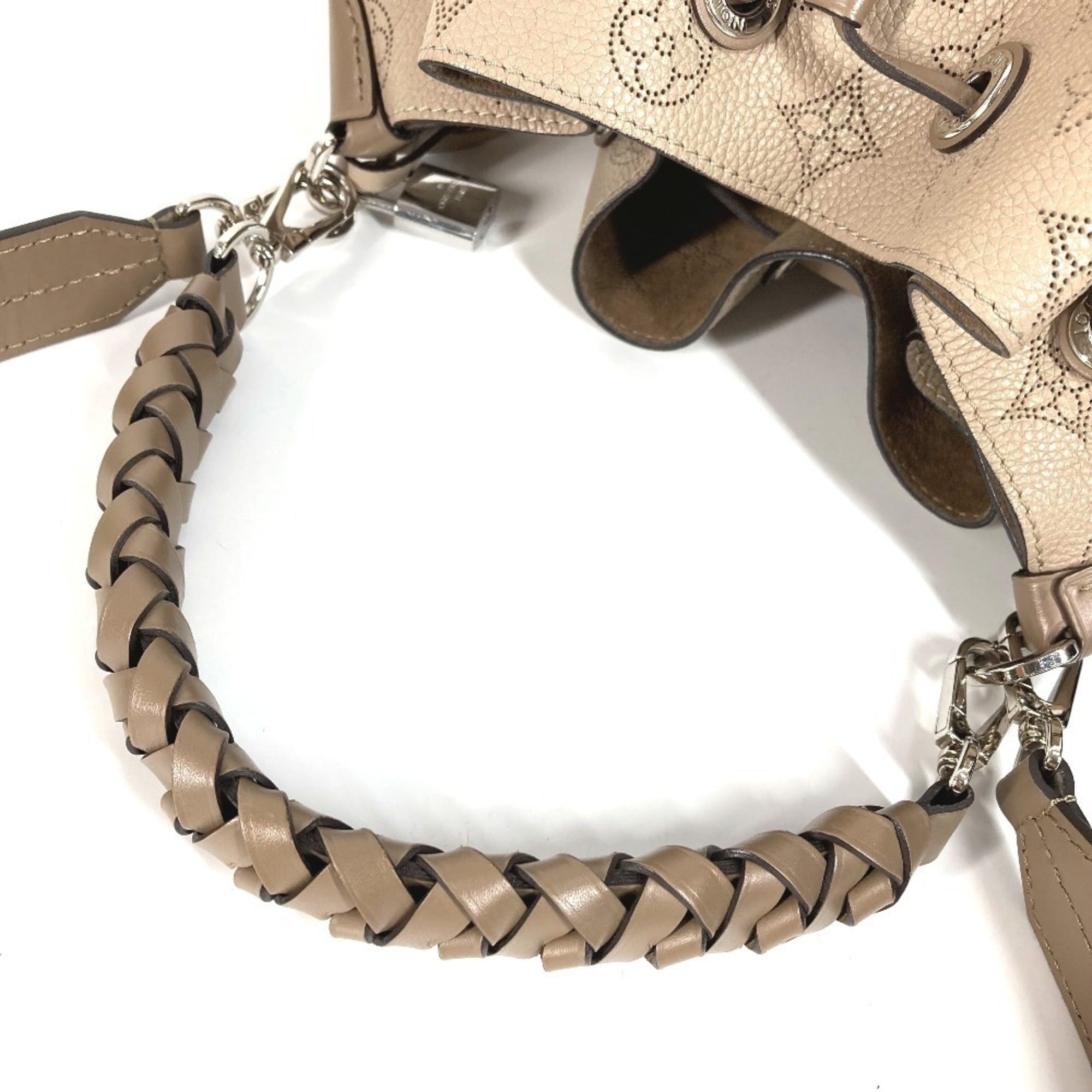 Louis Vuitton Beige Monogram Leather Handbag Shoulder Bag (Pre-Owned)