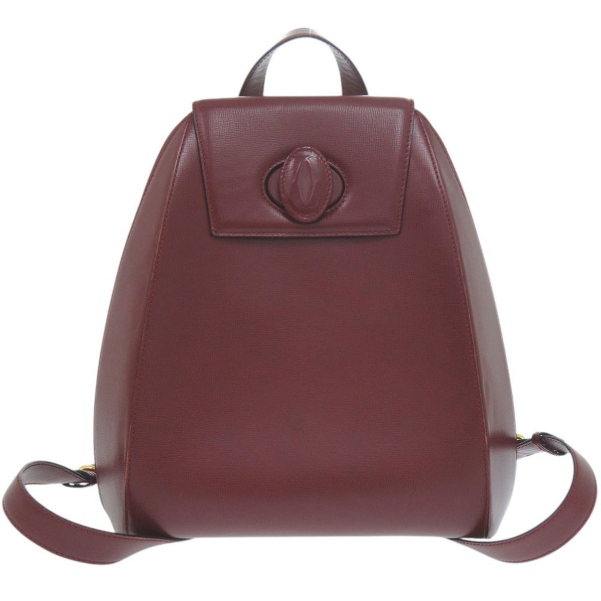 Cartier Bordeaux Leather Backpack (Pre-Owned)