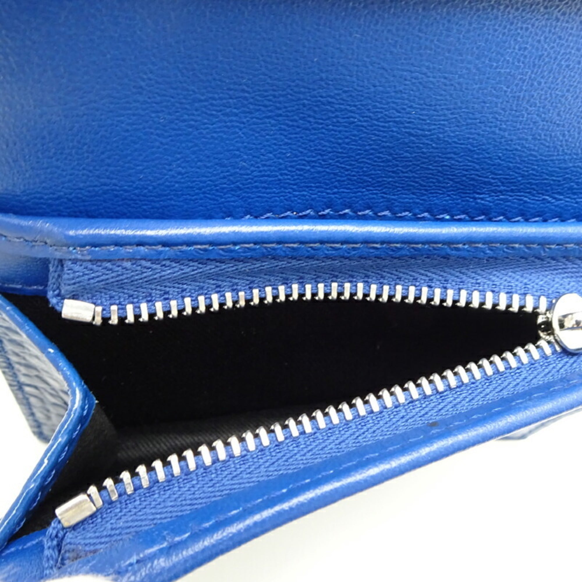 Versace Blue Leather Wallet (Bi-Fold) (Pre-Owned)