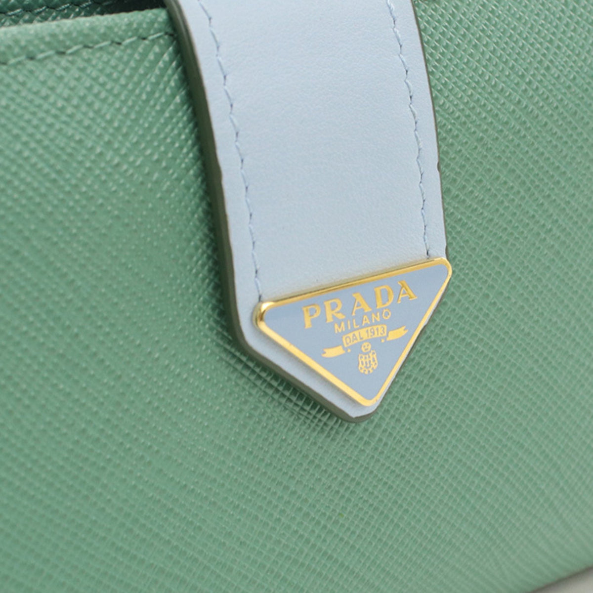 Prada Green Leather Wallet (Bi-Fold) (Pre-Owned)