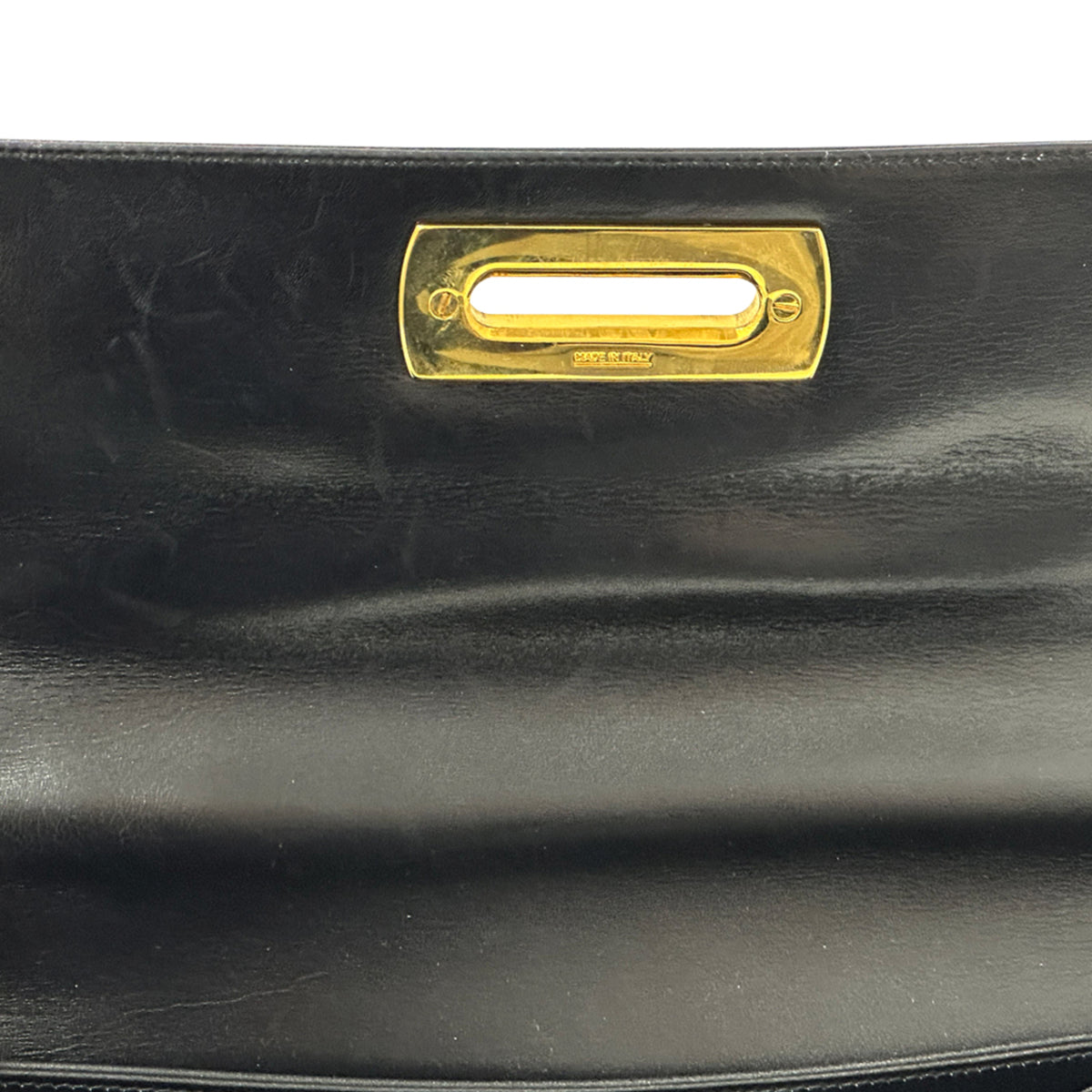 Salvatore Ferragamo Black Leather Handbag Shoulder Bag (Pre-Owned)