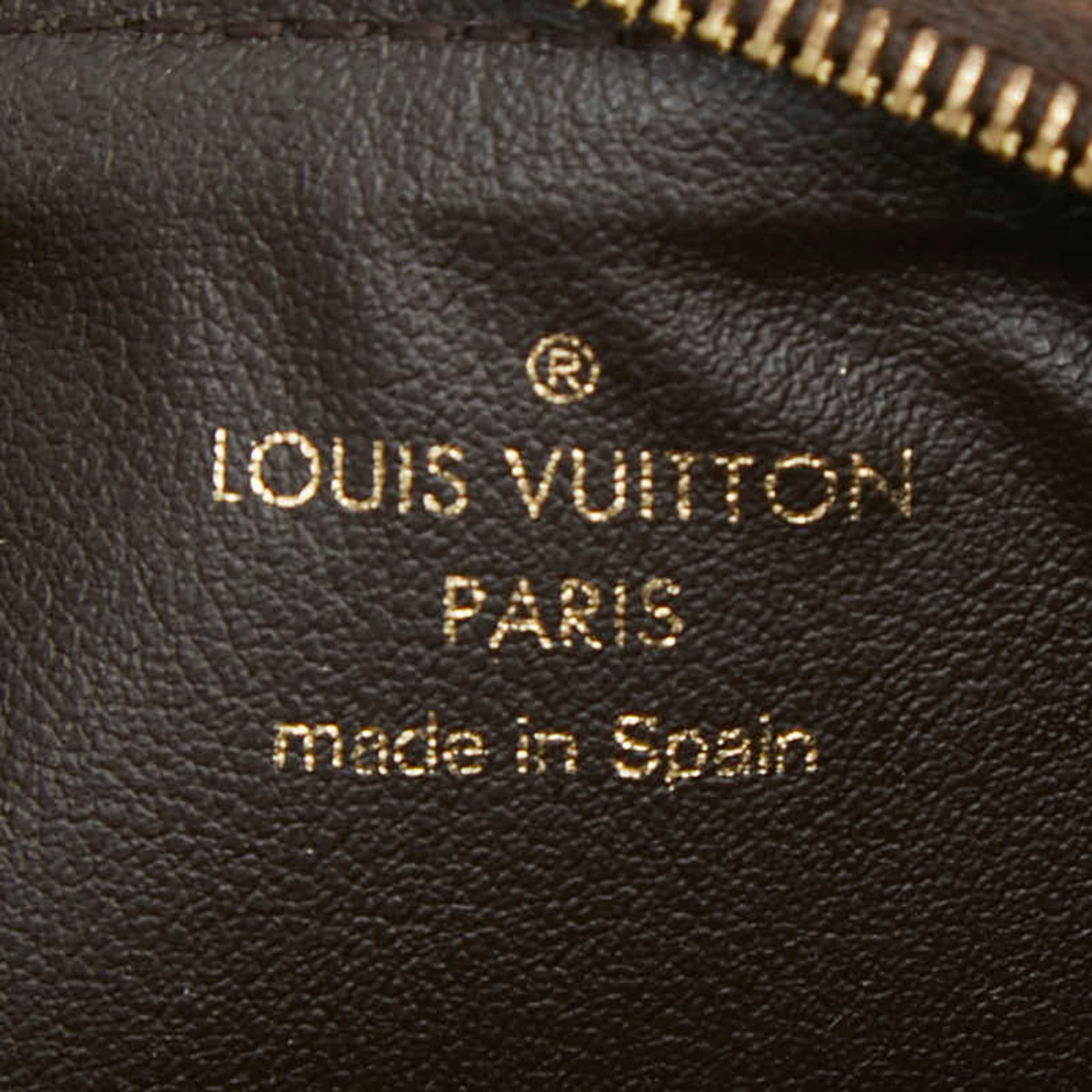 Louis Vuitton Brown Pvc Leather Handbag Pouch (Pre-Owned)