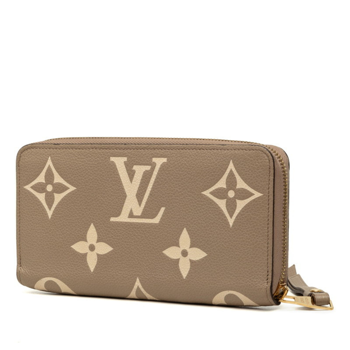 Louis Vuitton Monogram Empreinte Beige Tourterelle Leather Long Wallet (Bi-Fold) (Pre-Owned)