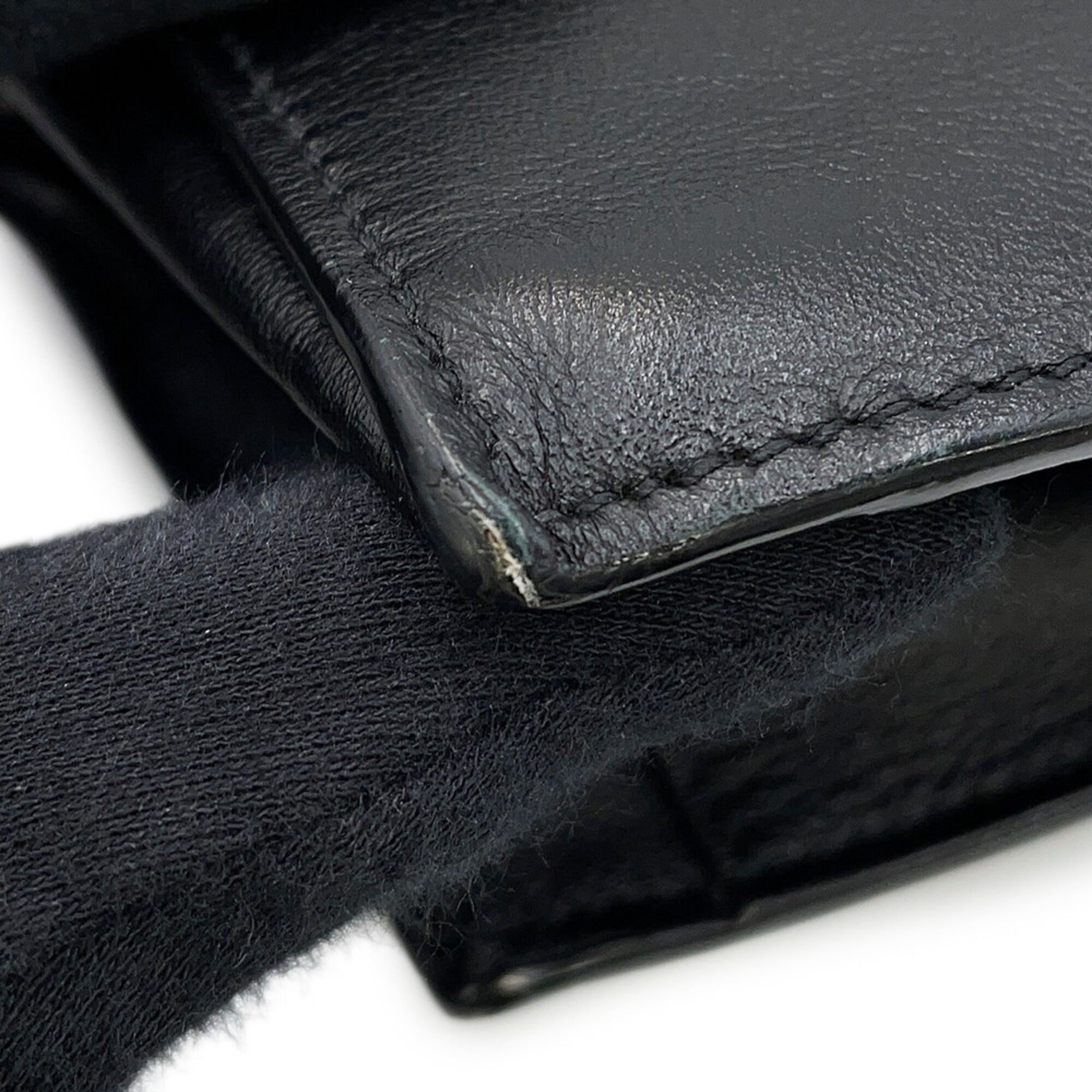 Yves Saint Laurent Black Leather Handbag Tote Bag (Pre-Owned)