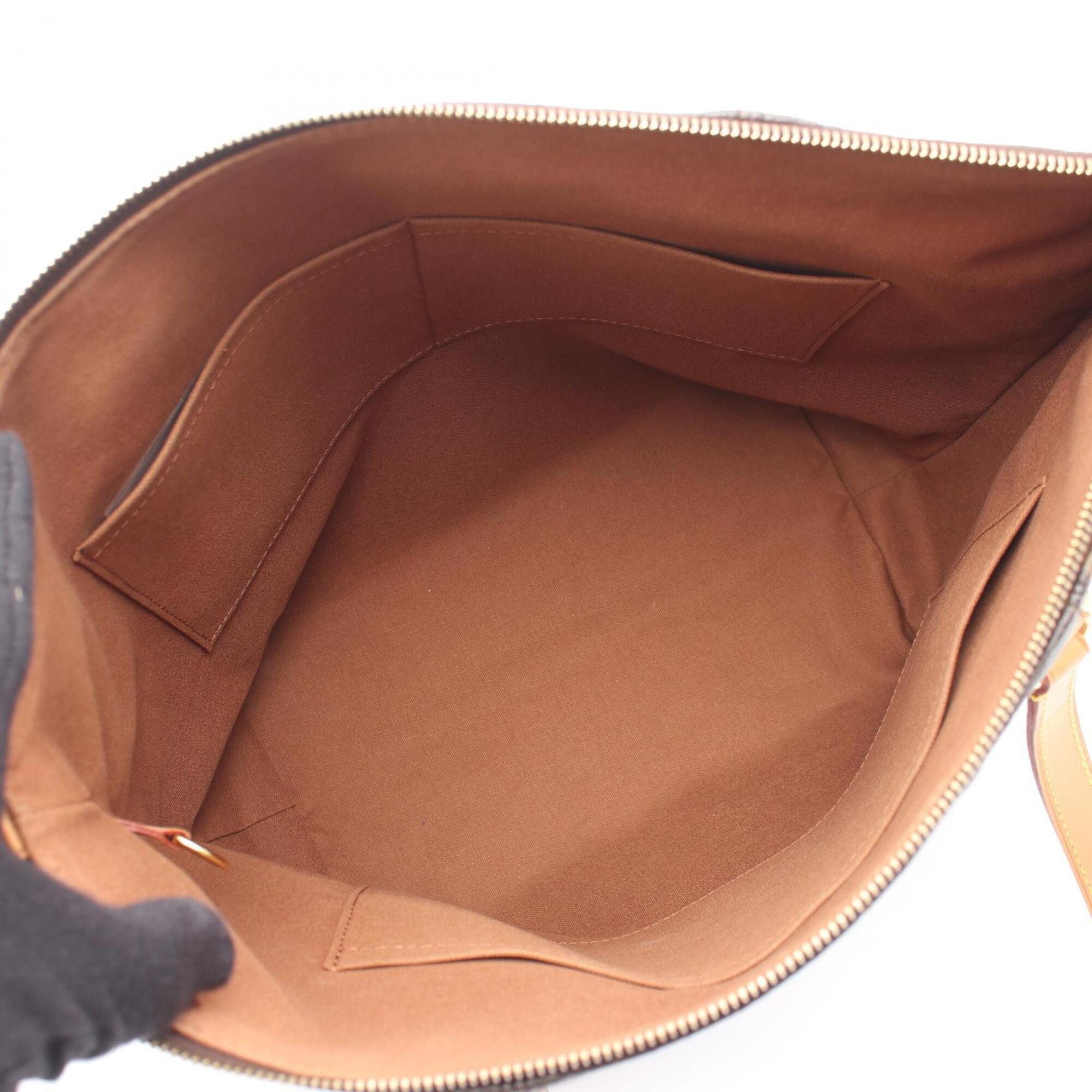 Louis Vuitton Brown Monogram Leather Handbag Tote Bag (Pre-Owned)