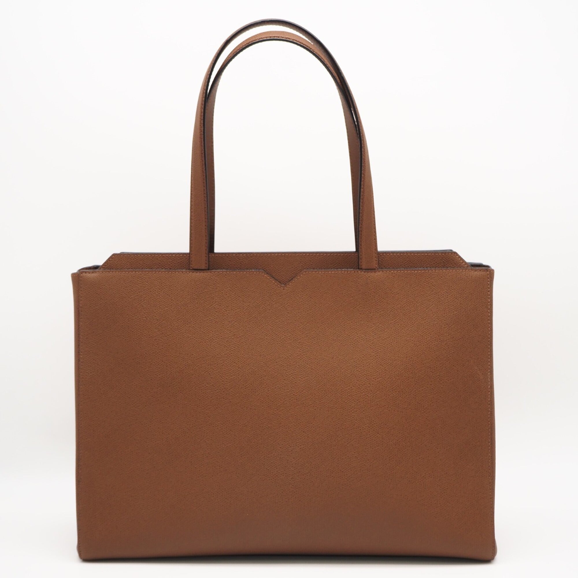Valextra Brown Leather Handbag Shopping Bag (Pre-Owned)