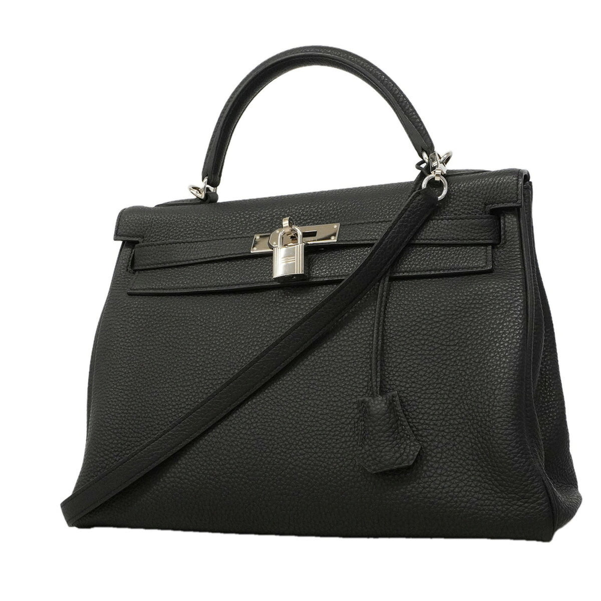 Hermes Black Togo Leather Handbag (Pre-Owned)