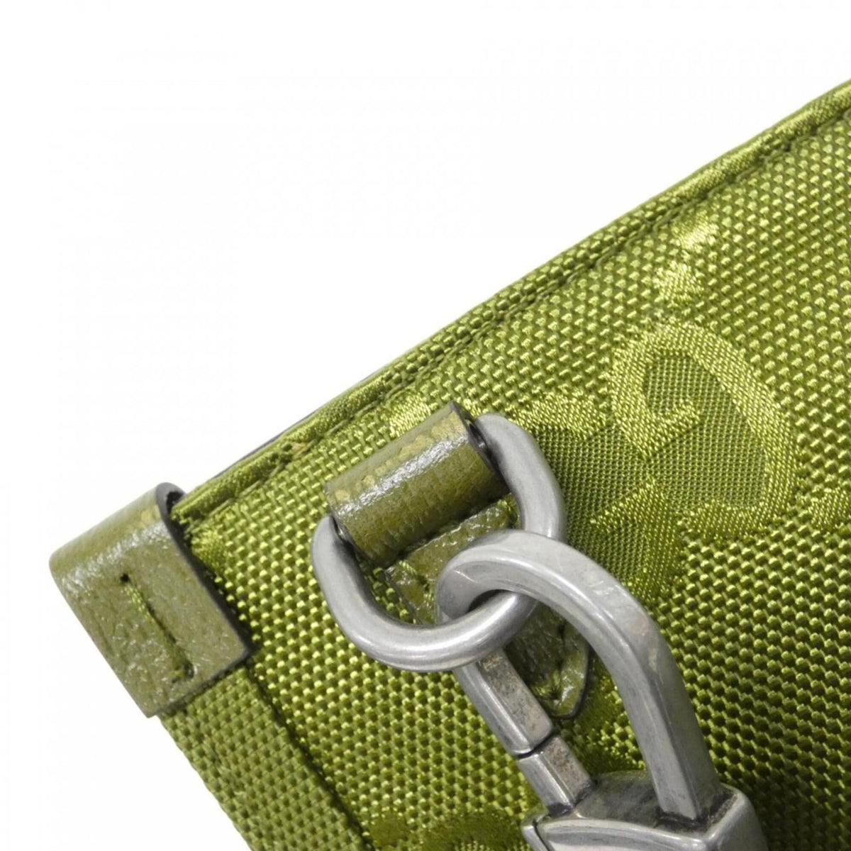 Gucci Green Nylon Leather Handbag (Pre-Owned)