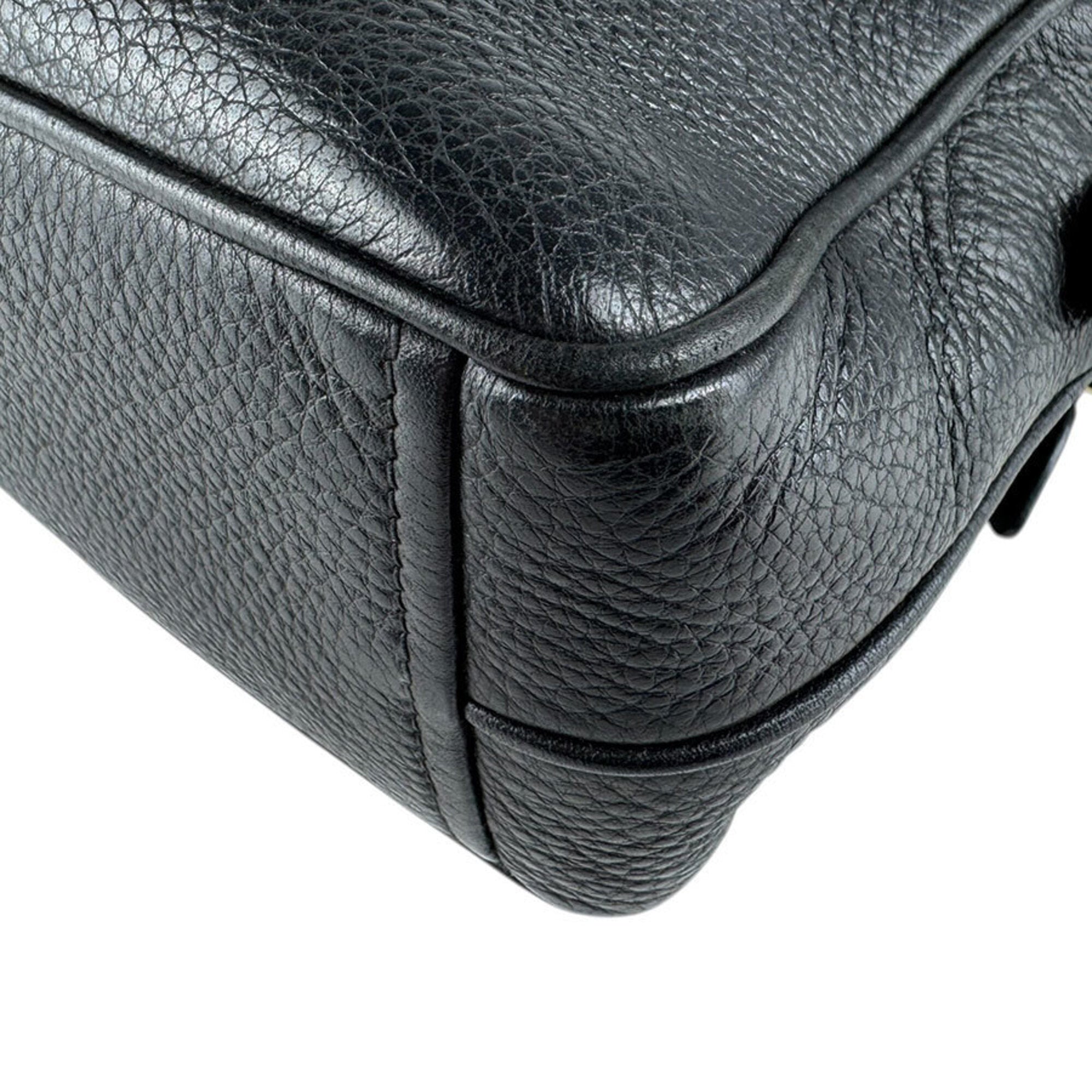 Prada Black Leather Shoulder Bag (Pre-Owned)