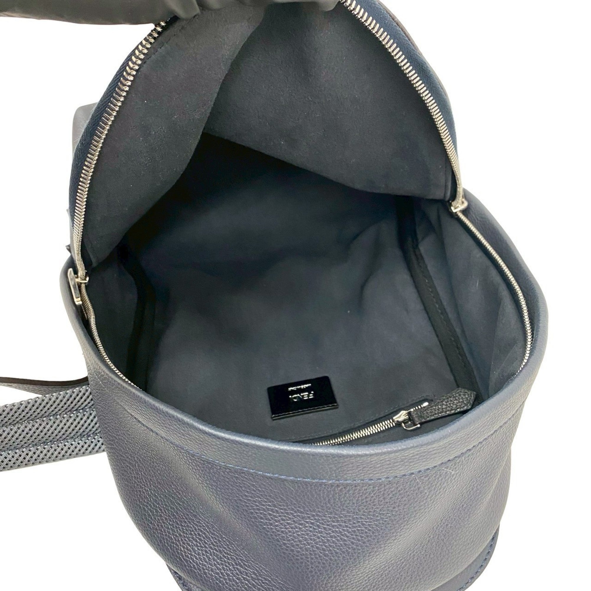 Fendi Navy Leather Backpack (Pre-Owned)