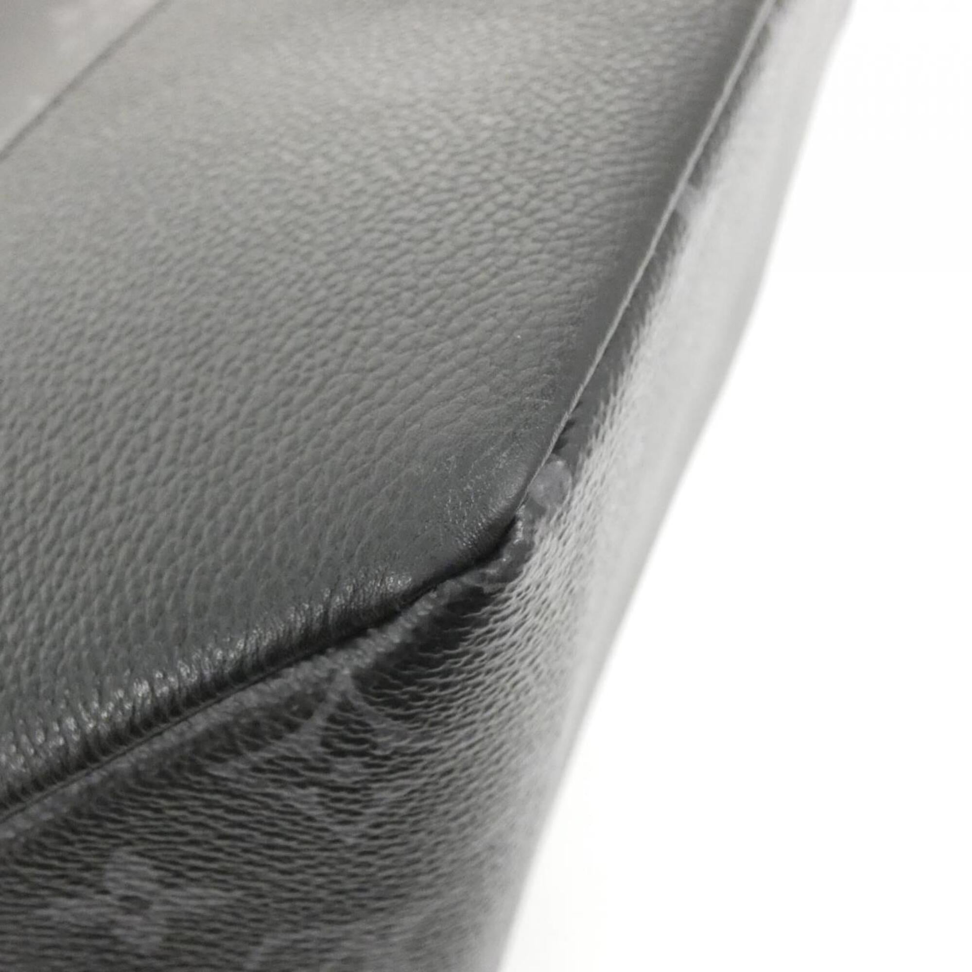 Louis Vuitton Black Coated Canvas Leather Handbag (Pre-Owned)