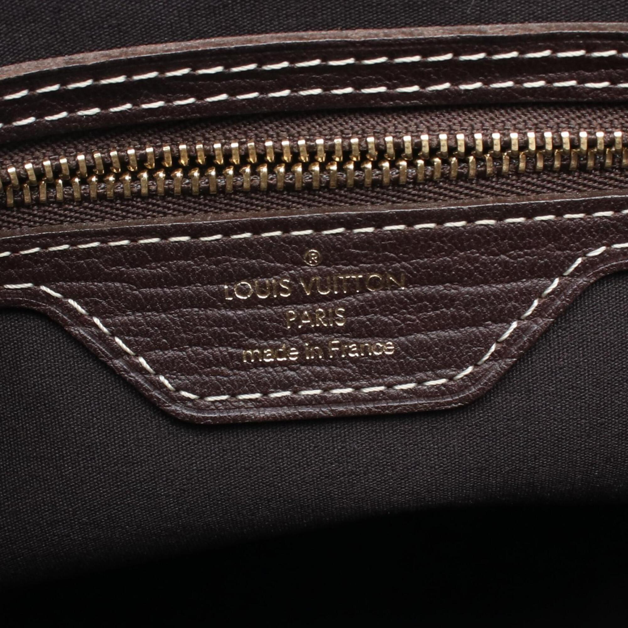 Louis Vuitton Brown Ebene Canvas Monogram Mini Leather Handbag Tote Bag (Pre-Owned)