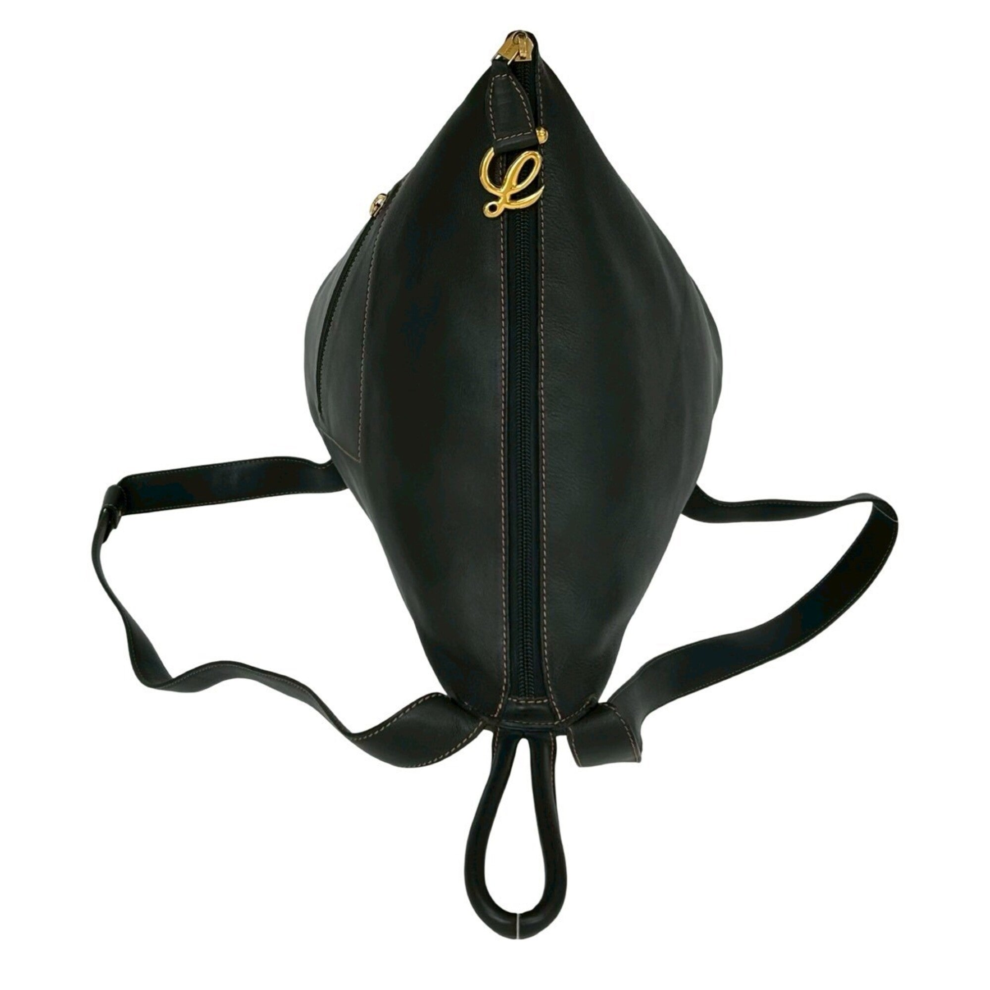 Loewe Black Leather Backpack Pouch (Pre-Owned)