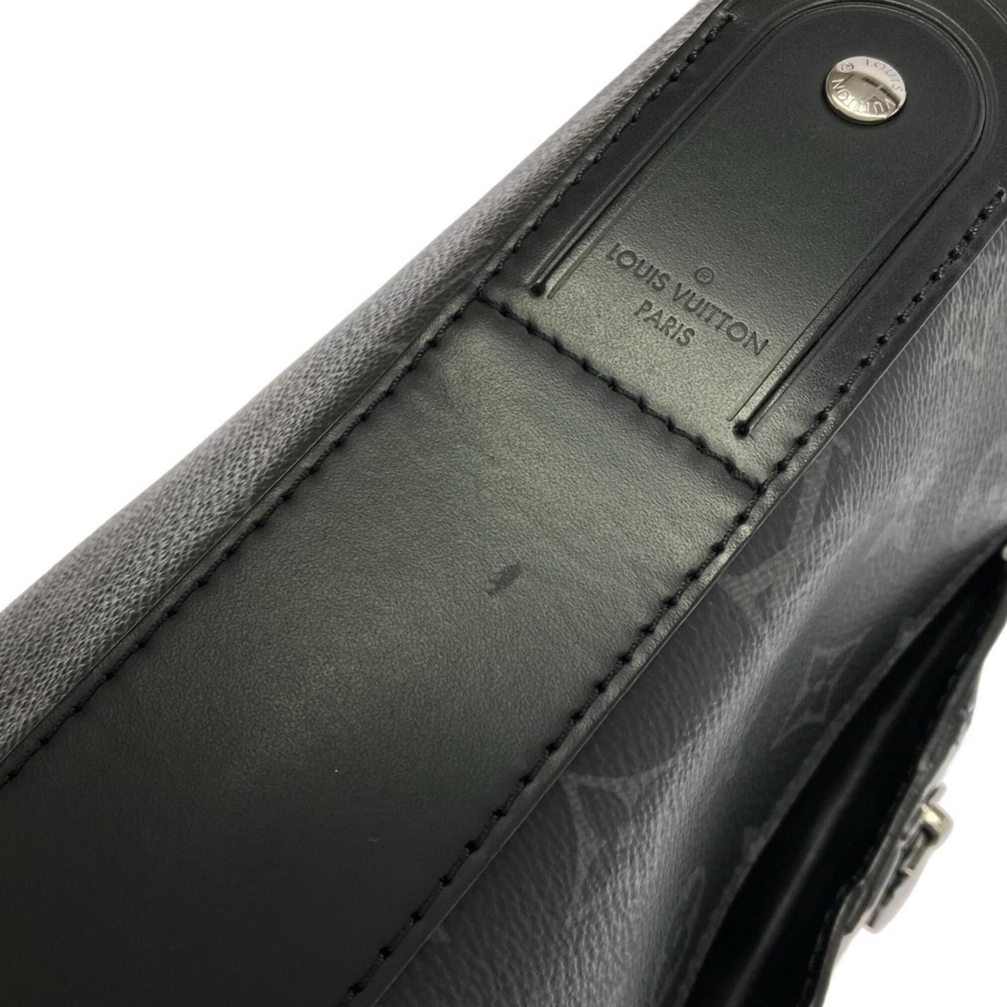 Louis Vuitton Black Coated Canvas Shoulder Bag (Pre-Owned)