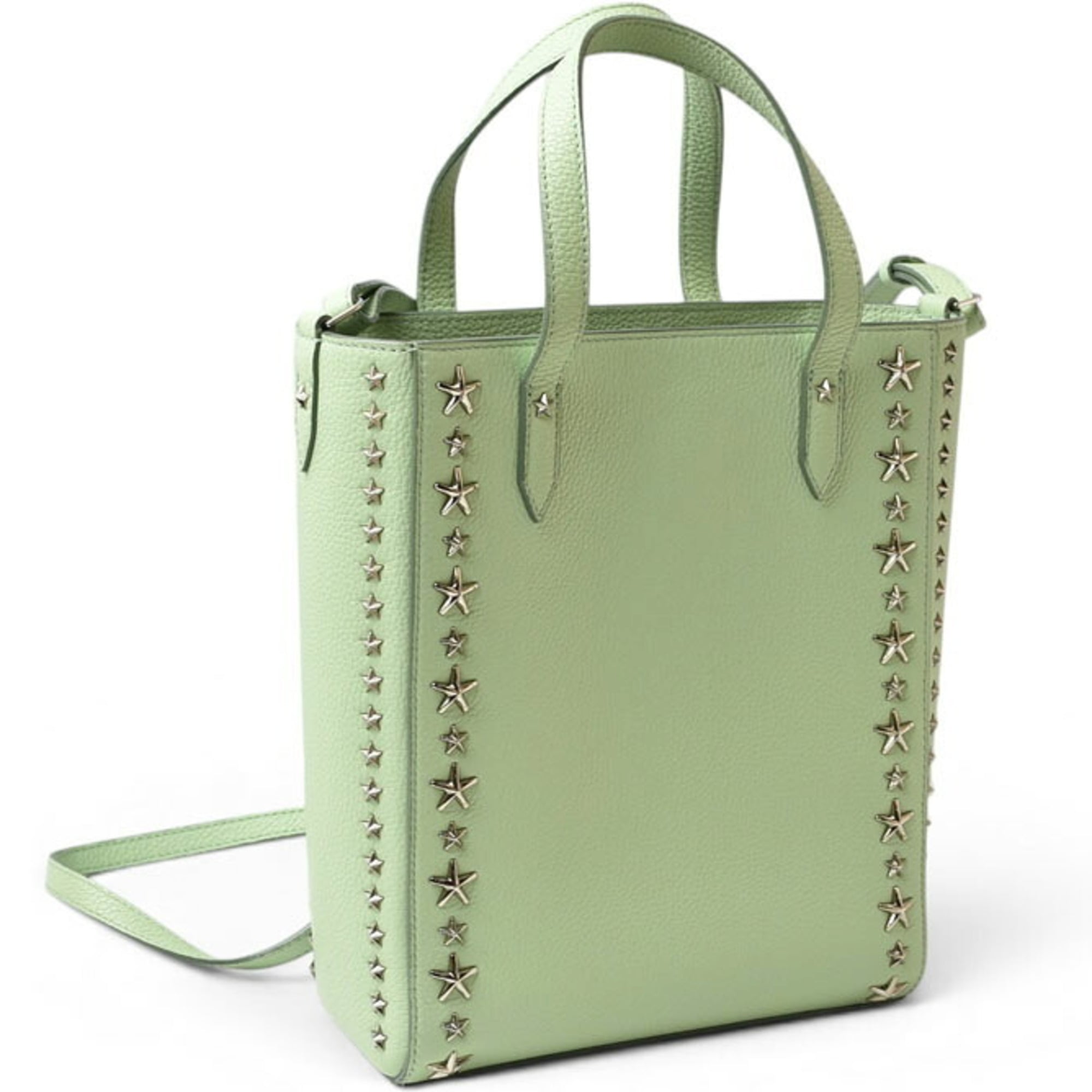 Jimmy Choo Green Leather Handbag Shoulder Bag (Pre-Owned)
